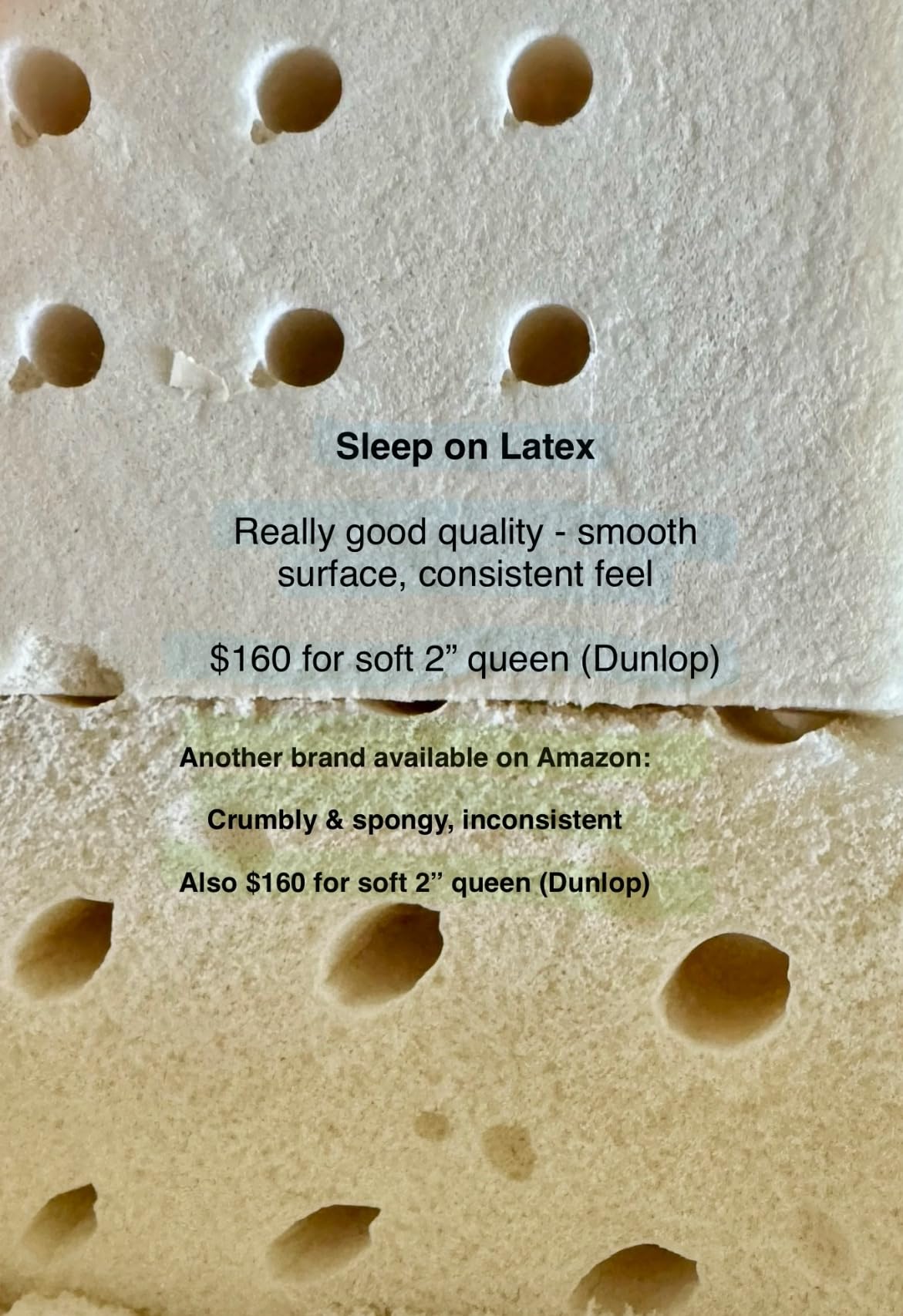 Pure Green Natural Latex Mattress Topper - Soft - 3 Inch - Queen Size (GOLS Certified Organic) customer photo 1
