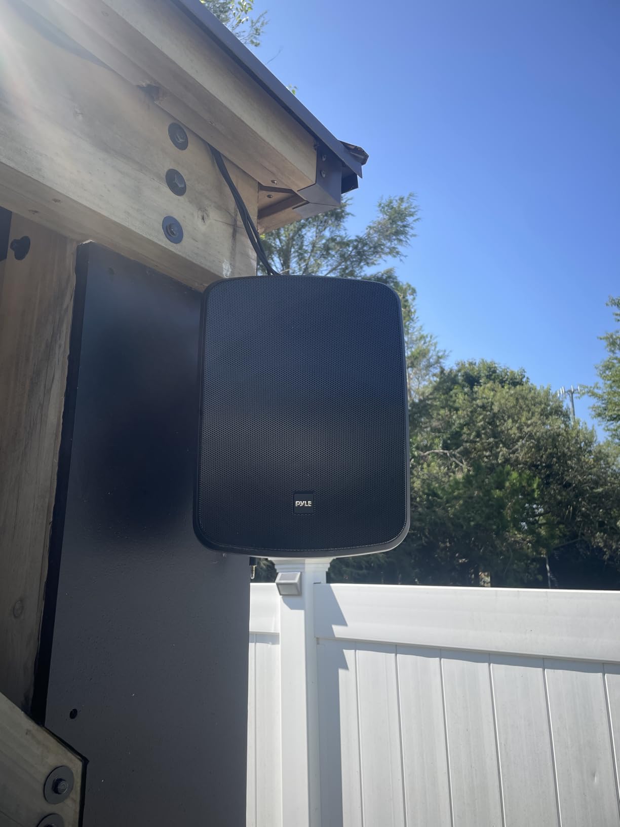 Pyle Outdoor Waterproof Wireless Bluetooth Speaker - 6.5 Inch Pair 2-Way Weatherproof Wall/Ceiling Mounted Dual Speakers w/Heavy Duty Grill, Universal Mount, Patio, Indoor Use PDWR64BTB (Black) customer photo 1