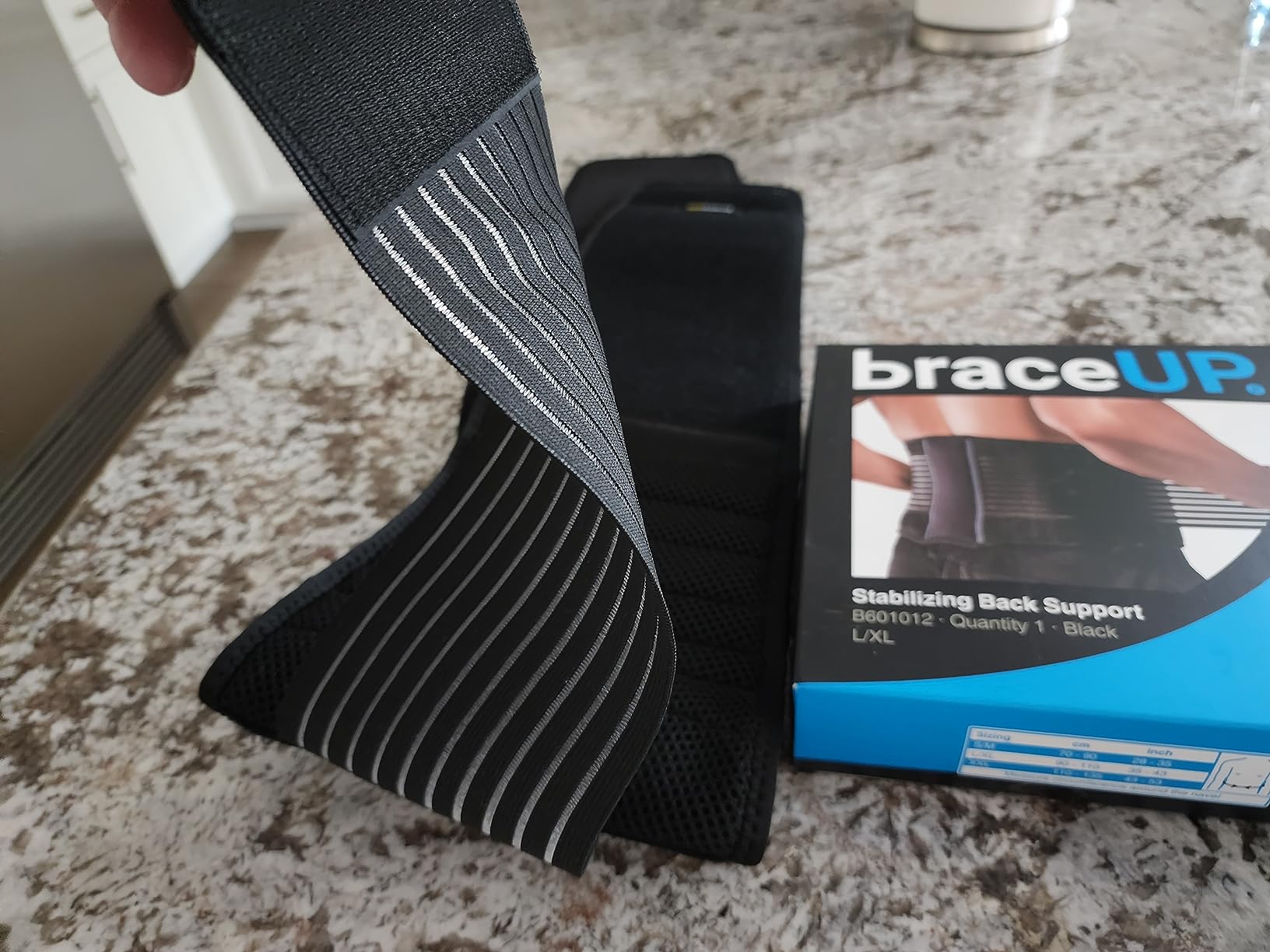 BraceUP Back Brace for Men and Women Lower Back - Breathable Waist Lumbar Support Belt for Sciatica, Herniated Disc, Scoliosis Back Pain Relief, with Dual Adjustable Straps (L/XL 35-43 In) customer photo 2