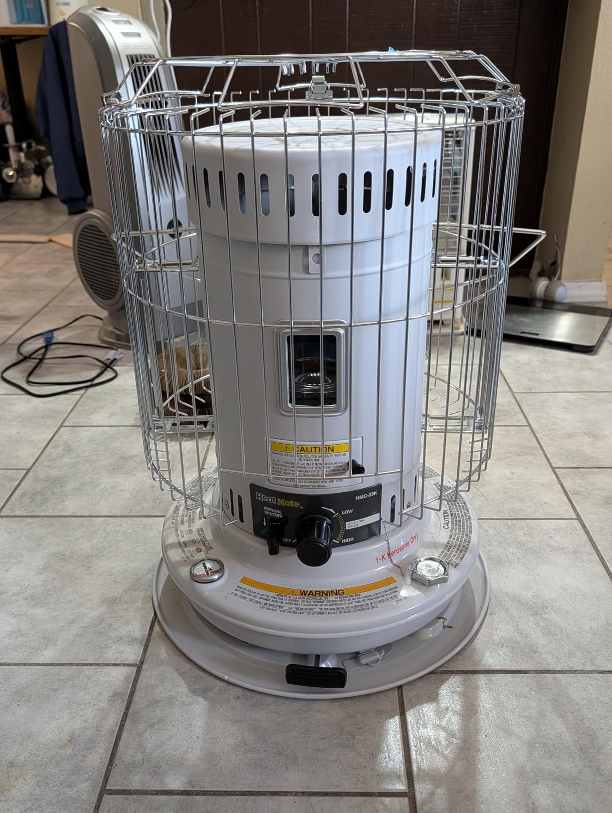 Sengoku Indoor & Outdoor Portable Kerosene Heater, 23,500 BTU, HeatMate, White - Cordless Space Heater for Home, Garage, Basement, and Camping customer photo 1