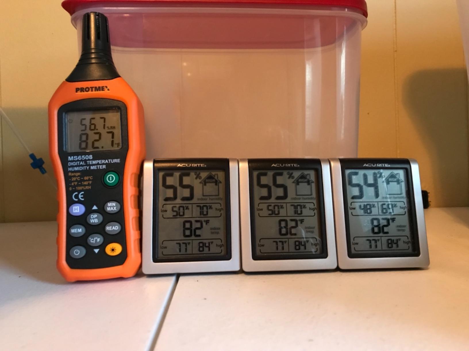 Protmex PT6508 Temperature Humidity Meter, Digital Thermometer Hygrometer Monitor with Ambient, Dew Point, Wet Bulb for Indoor/Outdoor MIN, MAX, Data Hold, LCD Backlight customer photo 2