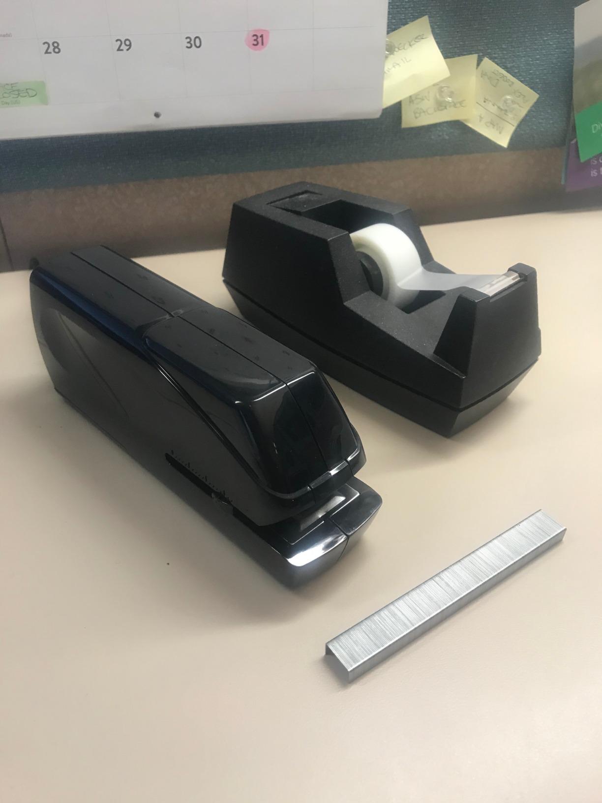 EcoElectronix Portable Automatic Electric Stapler Pro - 30 Sheet Capacity, Quiet Operation, Jam-Free and Easy Reload - AC Adapter/Battery Powered, (Black) customer photo 2