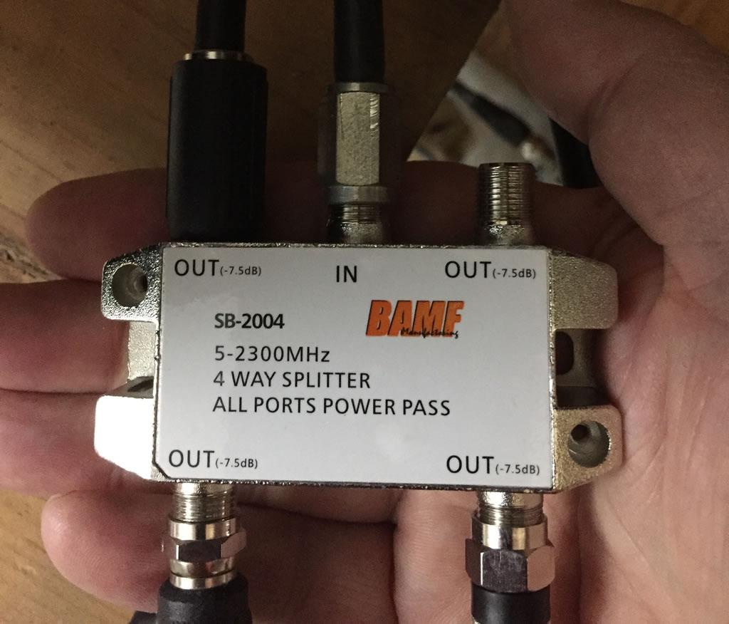 BAMF 4-Way Coax Cable Splitter Bi-Directional MoCA 5-2300MHz customer photo 2