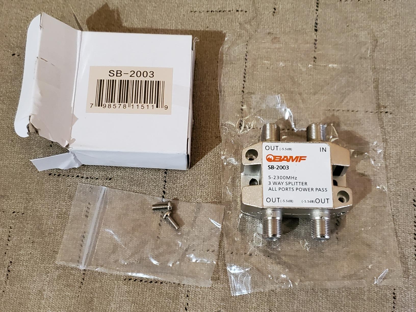 BAMF 3-Way Coax Cable Splitter Bi-Directional MoCA 5-2300MHz customer photo 1