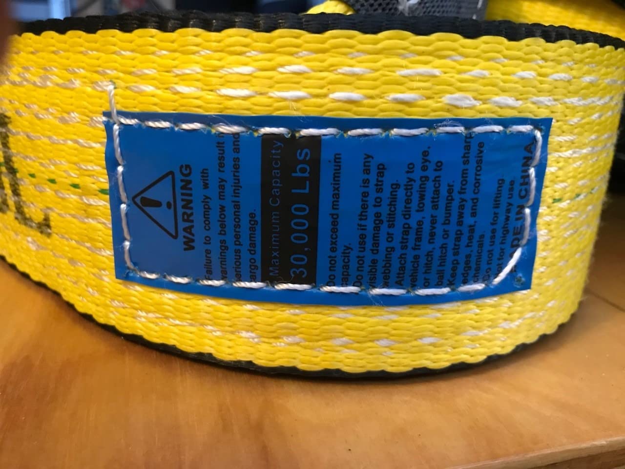 TGL Heavy Duty Tow Strap with Loops, 3