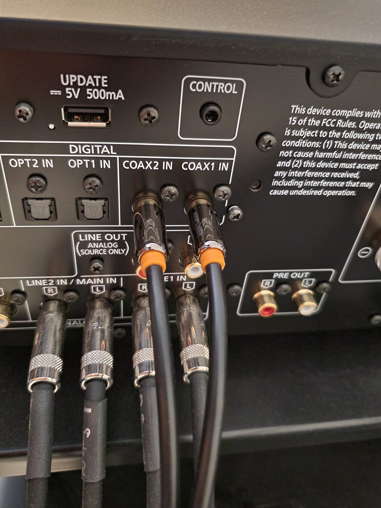 FosPower Digital Audio Coaxial Cable [24K Gold Plated Connectors] Premium S/PDIF RCA Male to RCA Male for Home Theater, HDTV, Subwoofer, Hi-Fi Systems - 6ft customer photo 1