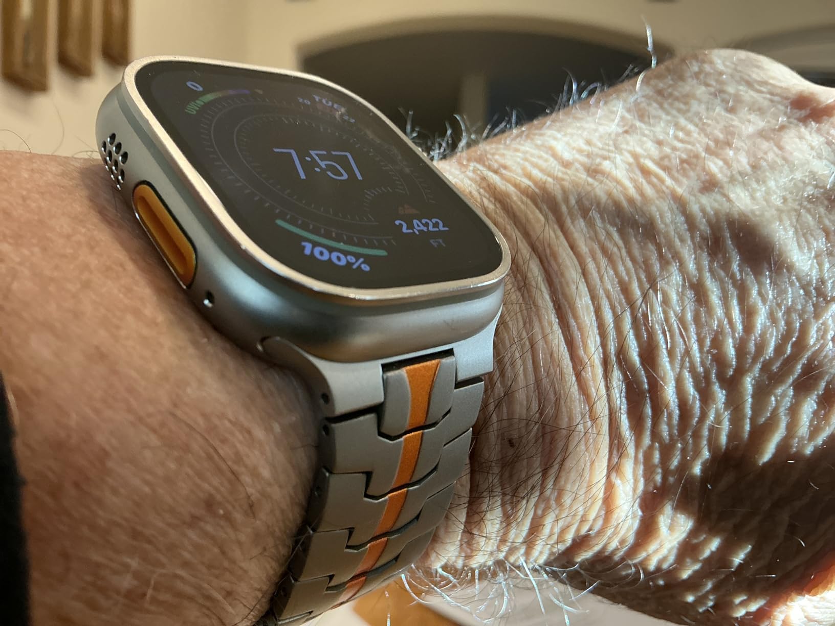 Stainless Steel Band Compatible for Apple Watch Band Ultra 3/2/1 49mm Series 11/10 46mm/42mm Series 9/8/7 45mm/41mm Series SE/6/5/4 44mm/40mm Series 3/2/1 42mm/38mm - RECOMMENDED by NYT Wirecutter customer photo 2