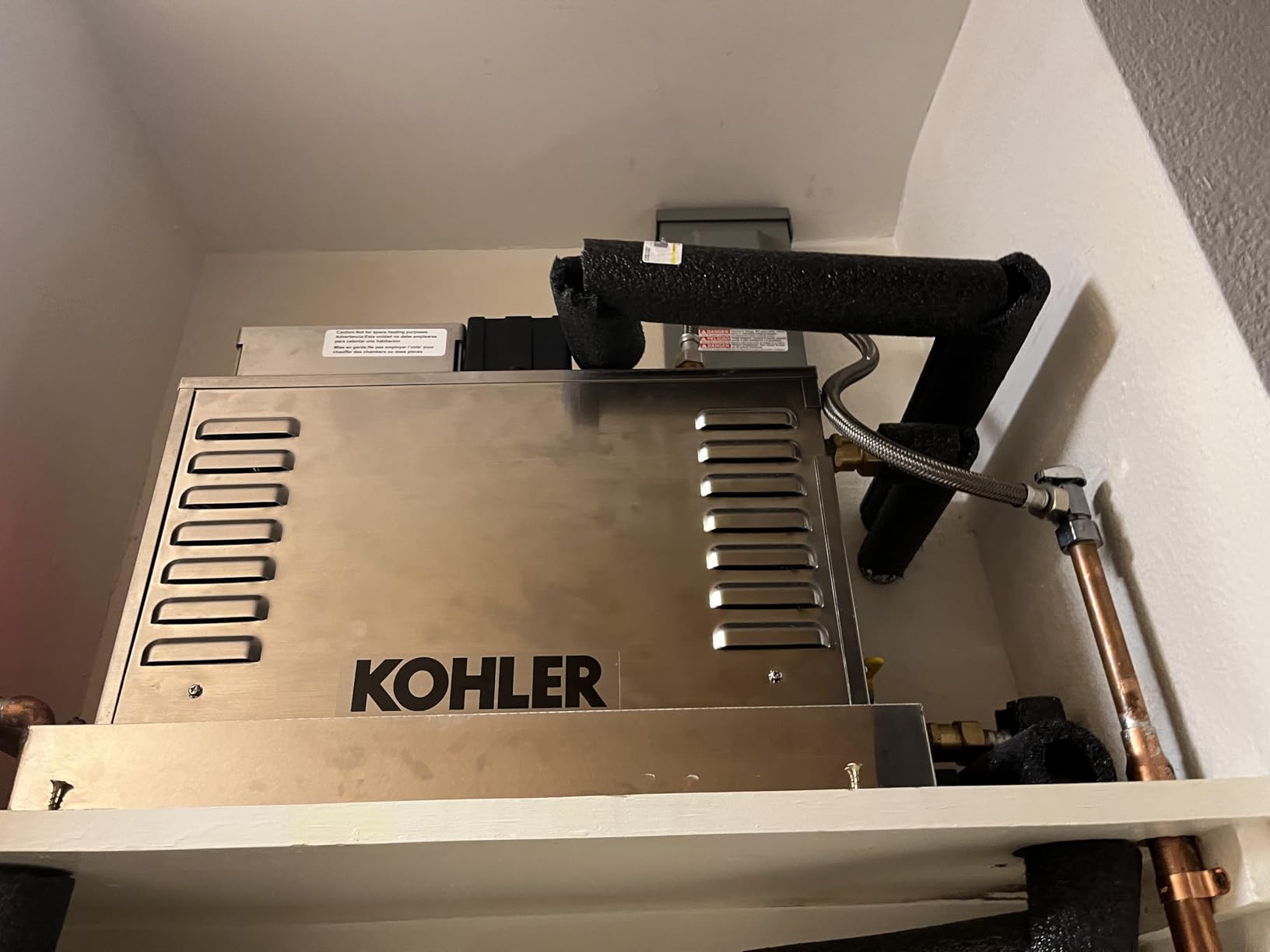 Kohler K-5529-NA Invigoration Steam Generator, 9 kW, Aluminum customer photo 1
