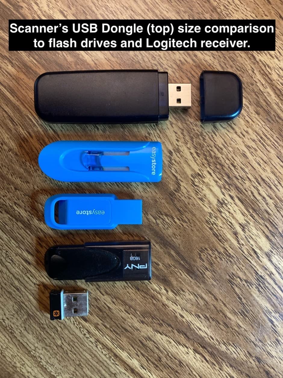 NADAMOO Wireless Barcode Scanner 328 Feet Transmission Distance USB Cordless 1D Laser Automatic Barcode Reader Handhold Bar Code Scanner with USB Receiver for Store, Supermarket, Warehouse customer photo 2