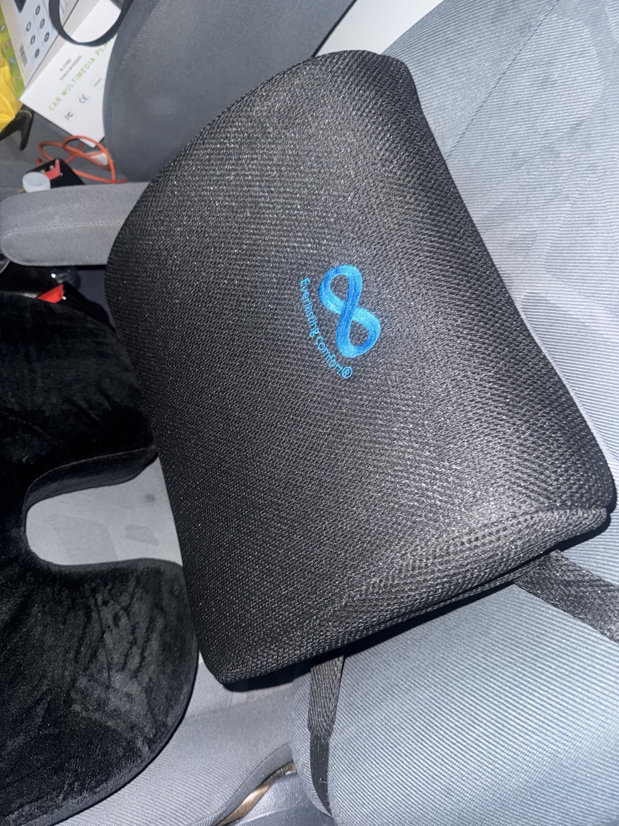 Everlasting Comfort Lumbar Support Pillow for Office Chair - Memory Foam Back Cushion for Car Seat - Promotes Better Posture, Back Pain Relief - Ideal Gaming and Desk Chairs customer photo 1