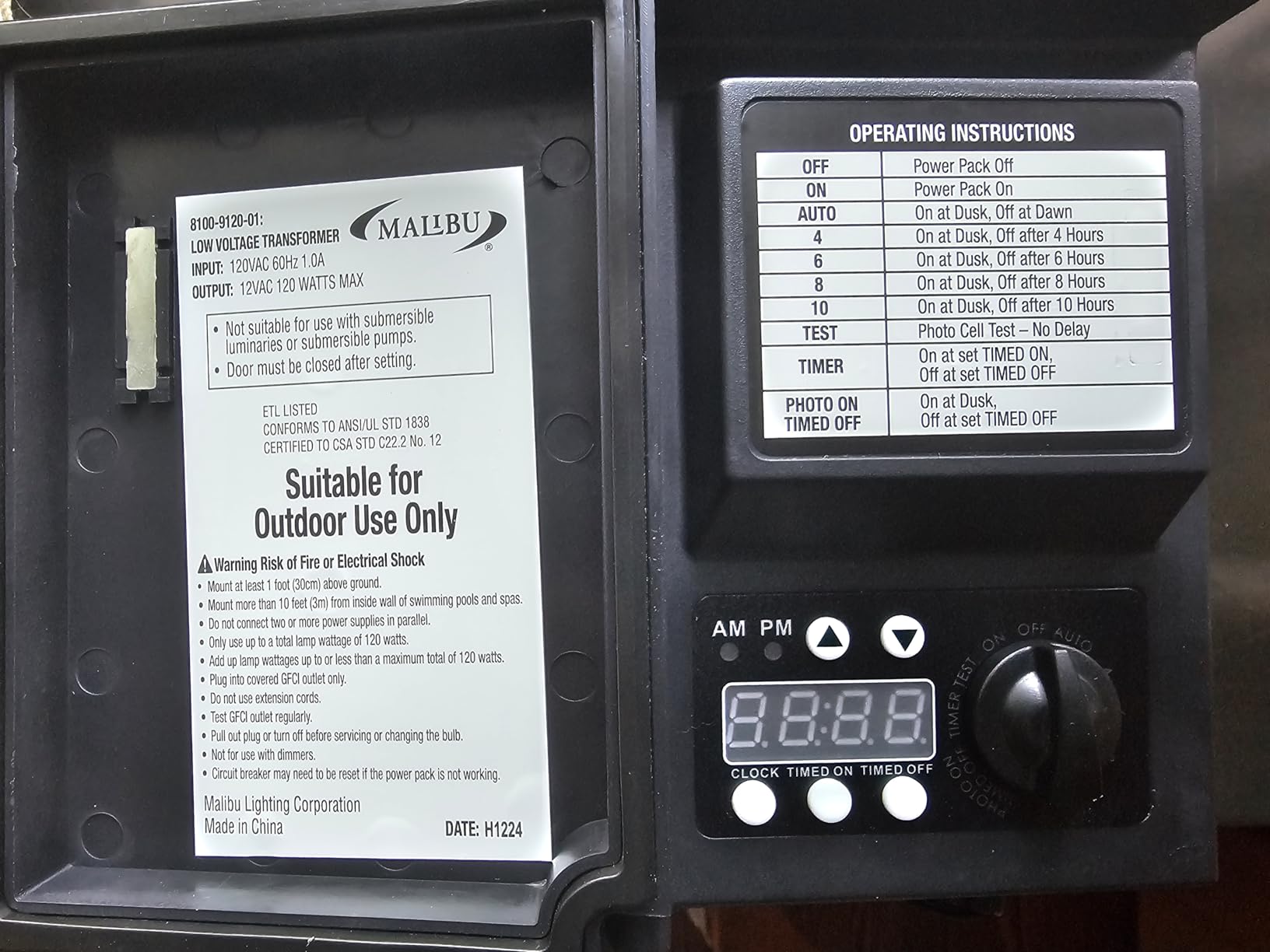 Malibu 120 Watt Power Pack with Sensor and Weather Shield for Low Voltage Landscape Lighting Spotlight Outdoor Transformer 120V Input 12V Output 8100-9120-01 customer photo 1