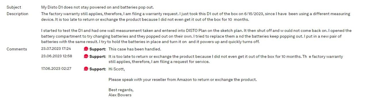 Leica Geosystems DISTO D1 120ft Laser Distance Measure with Bluetooth 4.0 customer photo 1