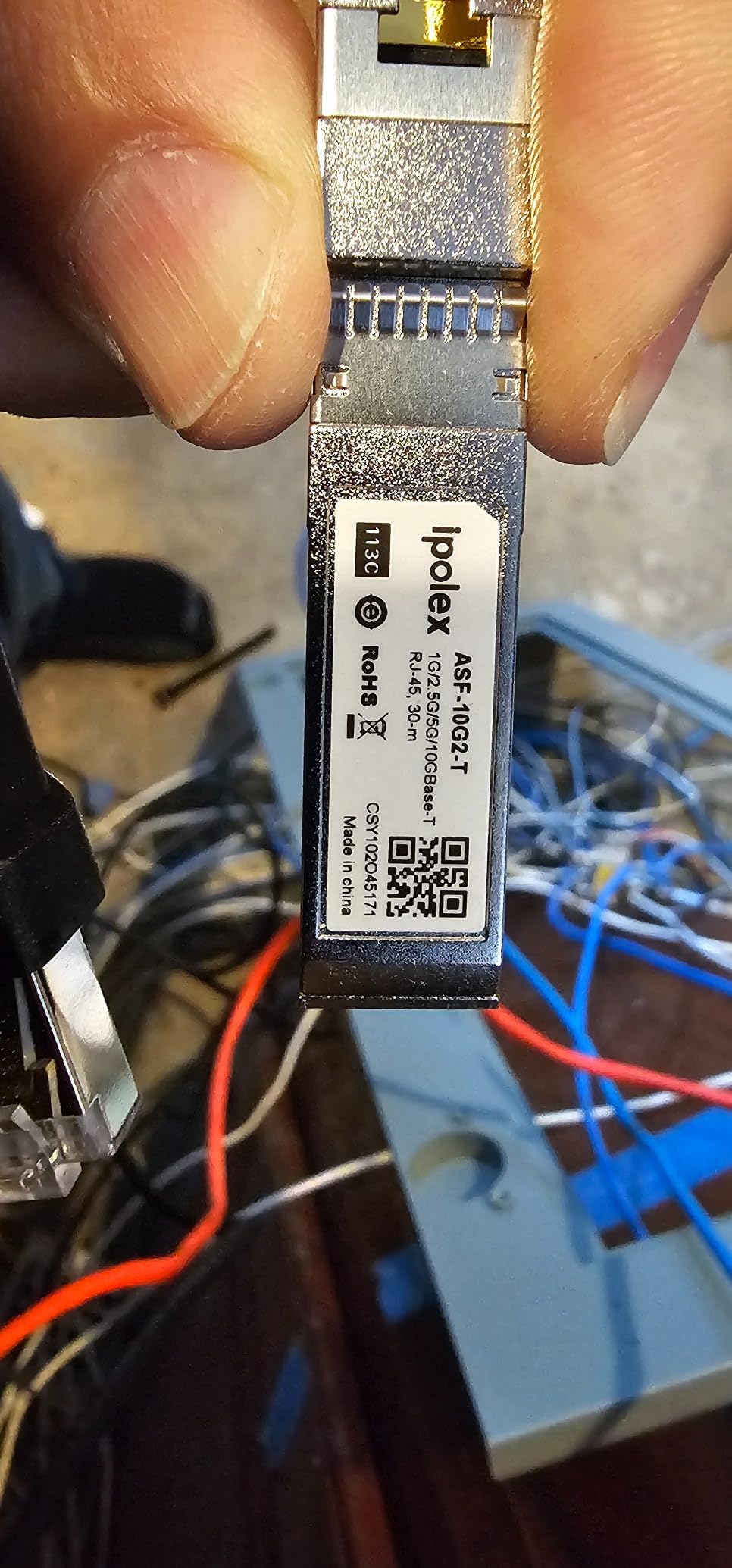 ipolex SFP+ to RJ45 10Gb Module, Support 1G/2.5G/5G/10GBase-T RJ45 SFP+ Module, Compatible for Cisco SFP-10G-T, Ubiquiti UACC-CM-RJ45-MG, Mikrotik, Netgear, TP-Link, D-Link and More, up to 30 Meters customer photo 2