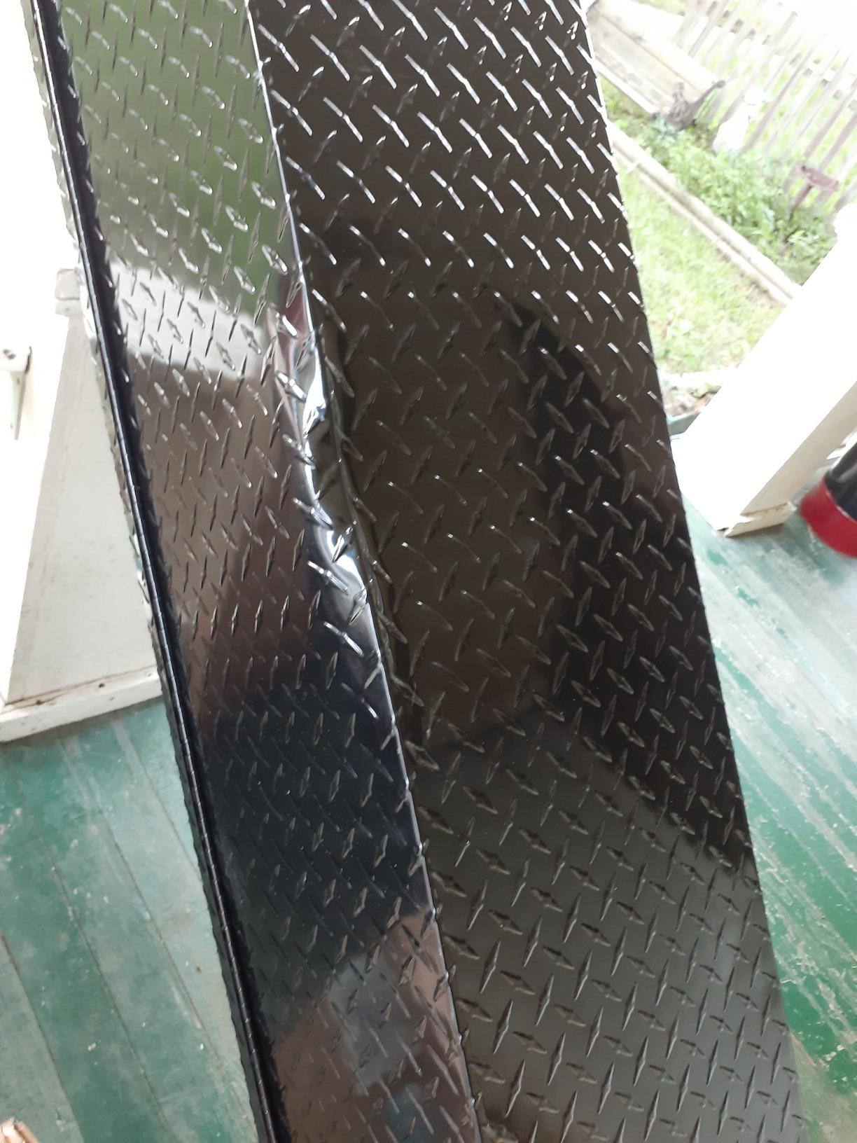 Northern Tool Slim Low Profile Crossover Truck Tool Box - Aluminum, Gloss Black, Paddle Latches, 69in. x 12in. x 13in., Model# 36212712 customer photo 2