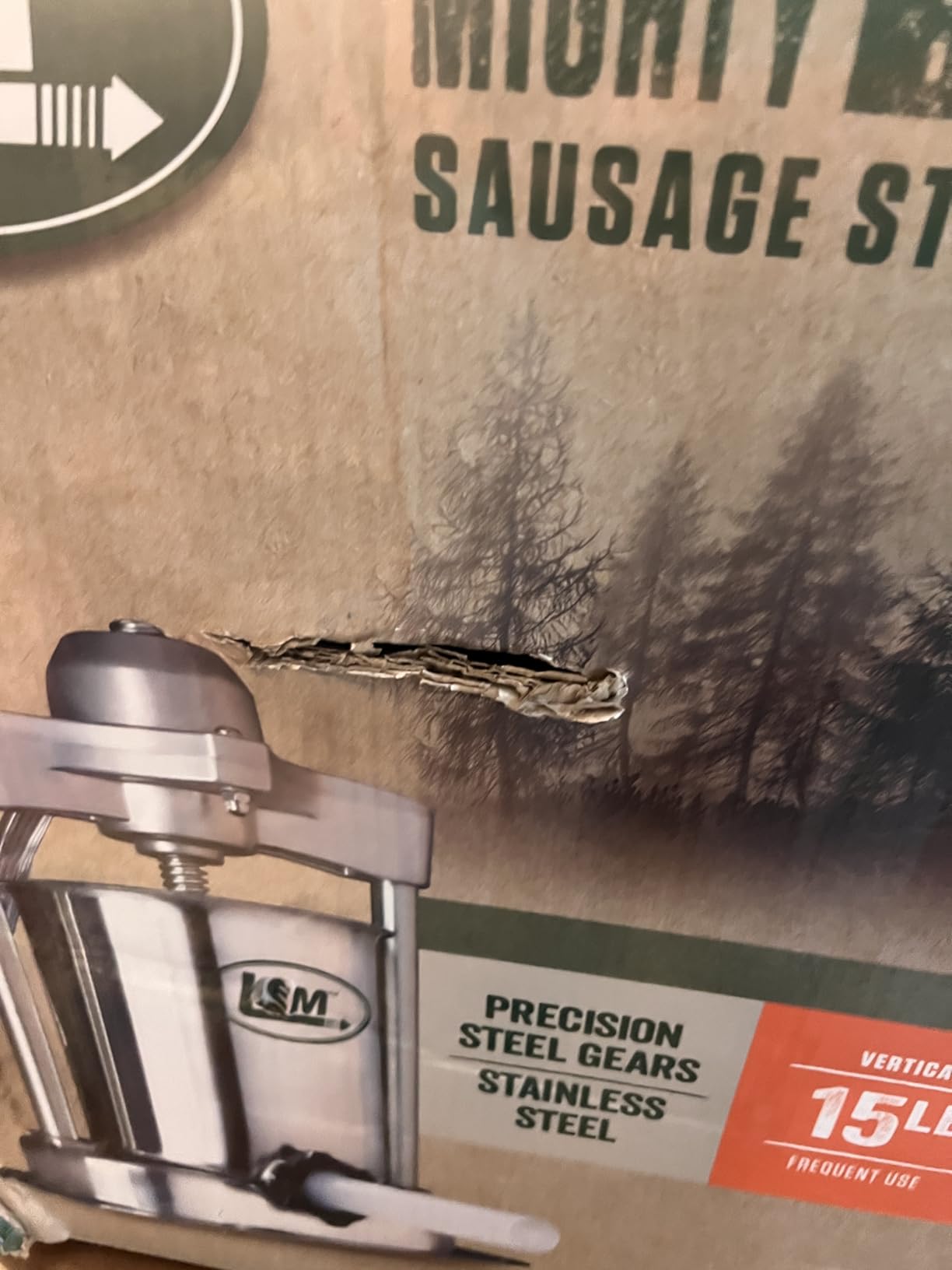 LEM Products Mighty Bite Vertical Stainless Steel 15 Pound Capacity Sausage Stuffer with Plastic Stuffing Tubes customer photo 1