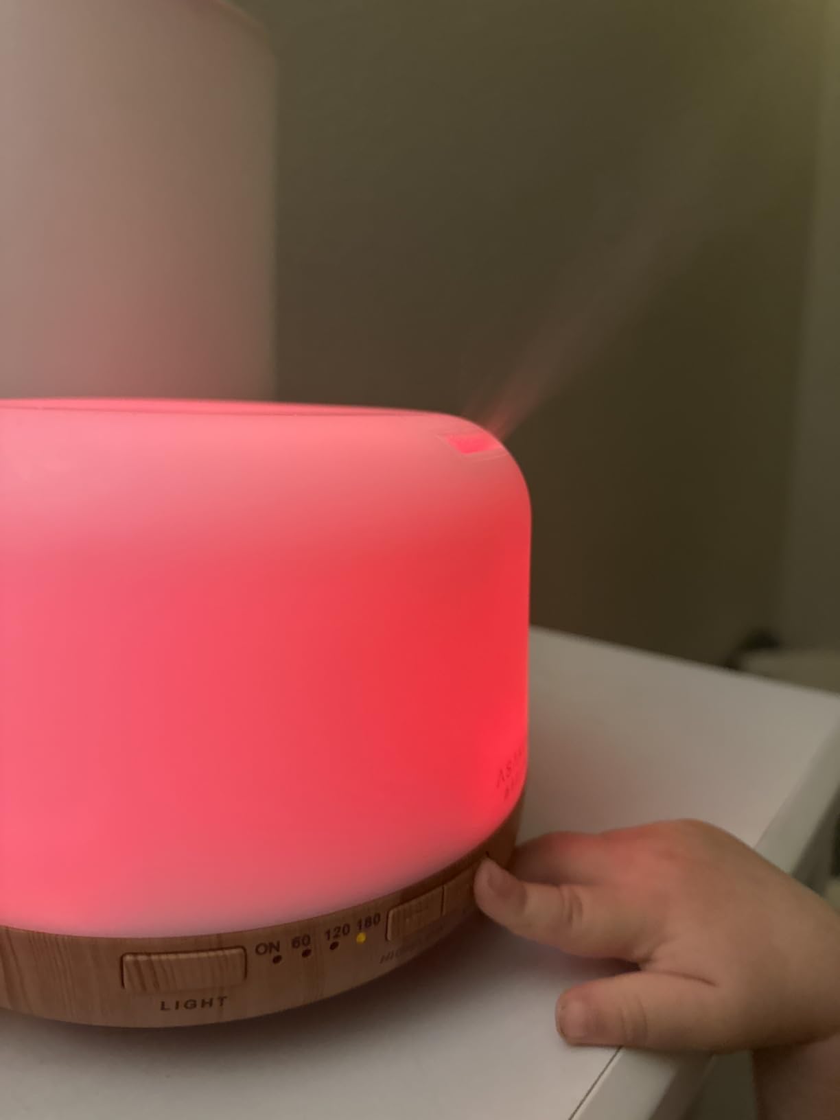 ASAKUKI Essential Oil Diffuser for Home, 500ML Aromatherapy Diffuser Humidifier with Remote Control, 7 Color LED Lights, Quiet Cool Mist Diffuser for Bedroom, Living Room, Office (Yellow) customer photo 1