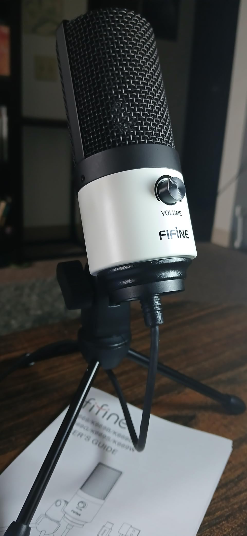 FIFINE USB Podcast Condenser Microphone Recording On Laptop, No Need Sound Card Interface and Phantom Power-K669 customer photo 2