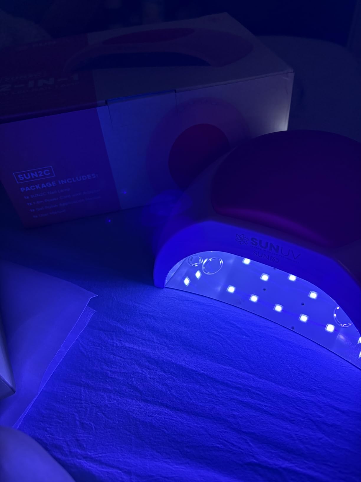 SUNUV SUN2C UV Light for Nails, UV LED Nail Lamp with 4 Timer Settings, Curing Lights Compatible with All Gel Polish Rose customer photo 2