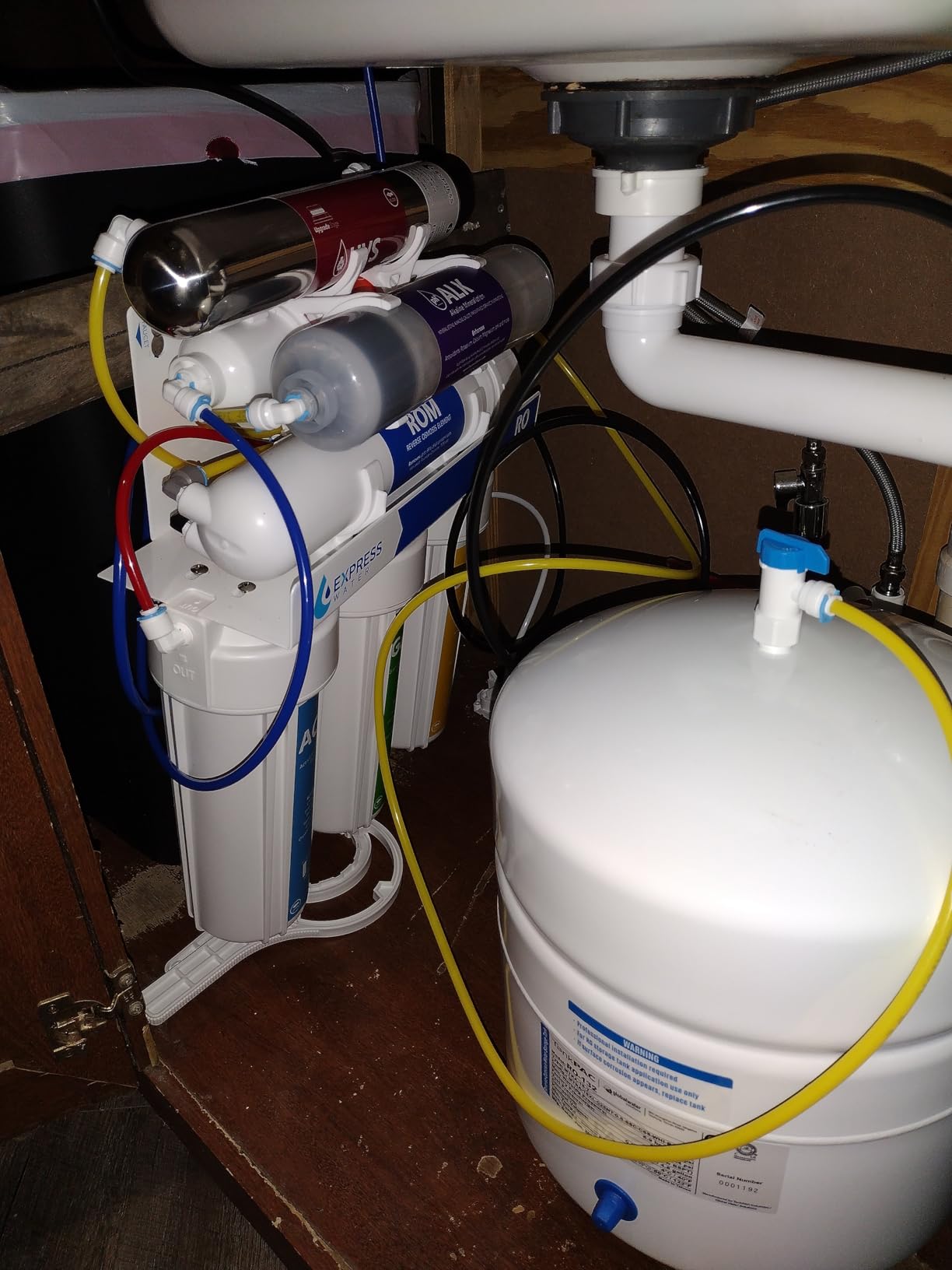 EXPRESS WATER UV Reverse Osmosis Water Filtration System - 11 Stage UV Water Filter with Faucet and Tank - Under Sink Water Filter with Alkaline Filter for added Essential Minerals 100 GDP customer photo 1
