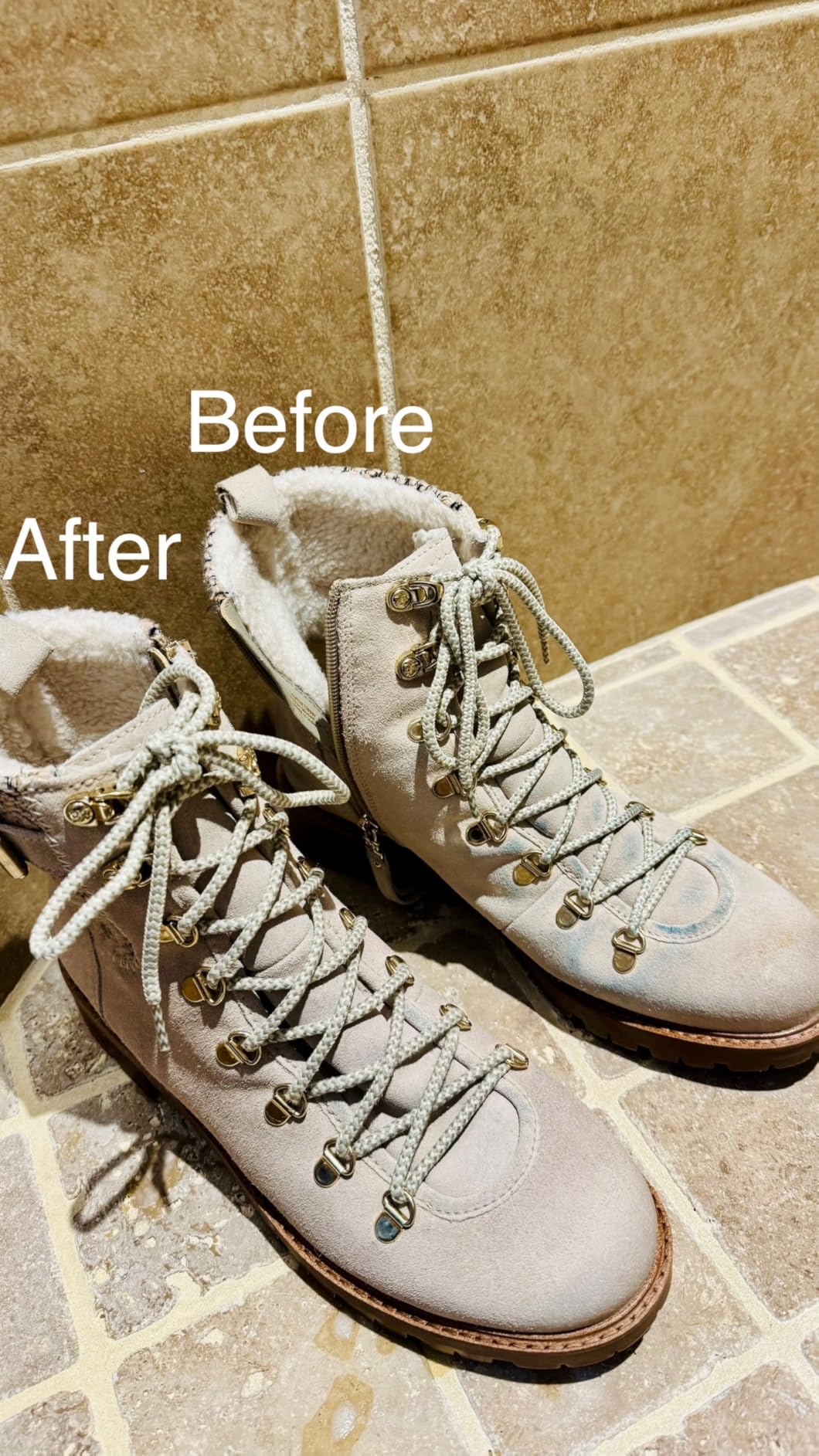 Shoe Cleaner Kit with Bottle and Brush For Fabric Cleaner For Leather, Whites, Suede and Nubuck Sneakers customer photo 2