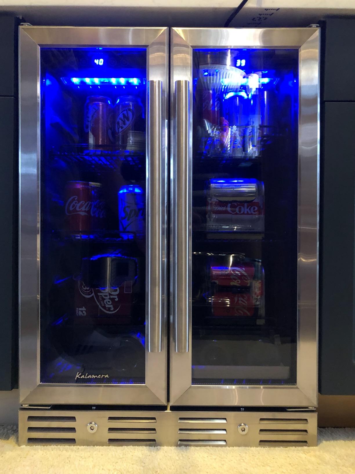 Kalamera 24 inch Beverage Refrigerator - 154 Cans Capacity Beverage Cooler - Fit Perfectly into 24