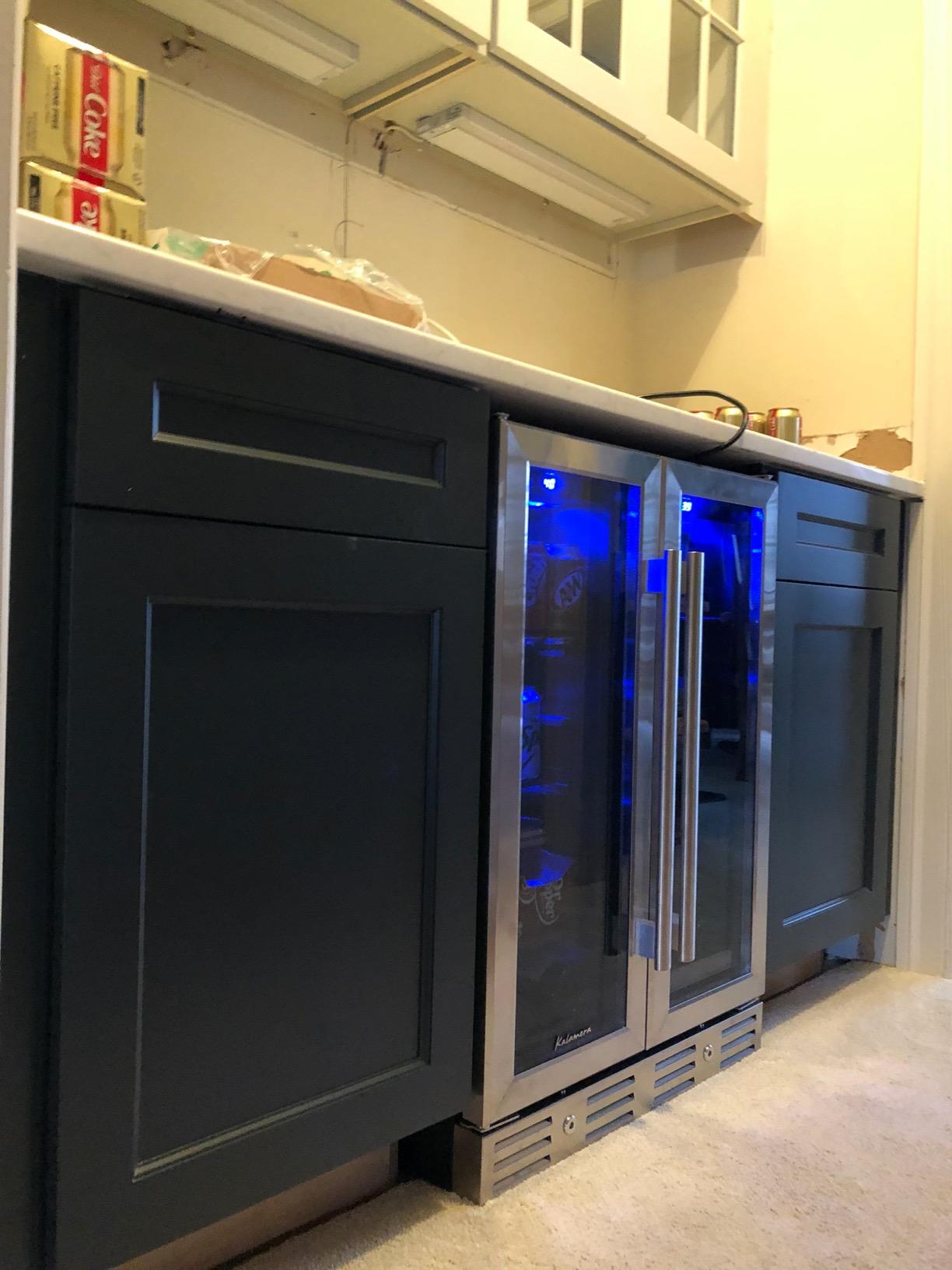 Kalamera 24 inch Beverage Refrigerator - 154 Cans Capacity Beverage Cooler - Fit Perfectly into 24