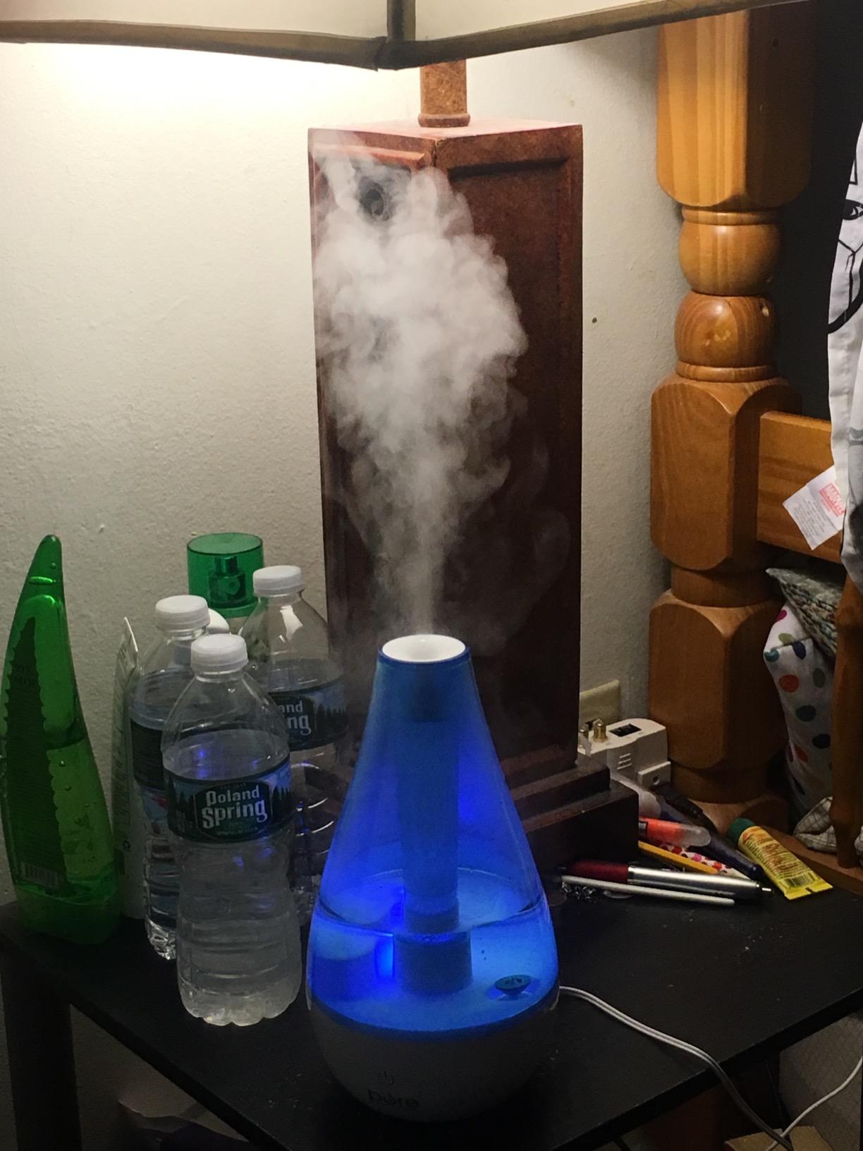 Pure Enrichment MistAire Studio Ultrasonic Cool Mist Humidifier - Small & Compact, Overnight Operation, 2 Mist Settings, Optional Night Light, & Auto Shut-Off - For Offices, Plants & Small Spaces customer photo 1