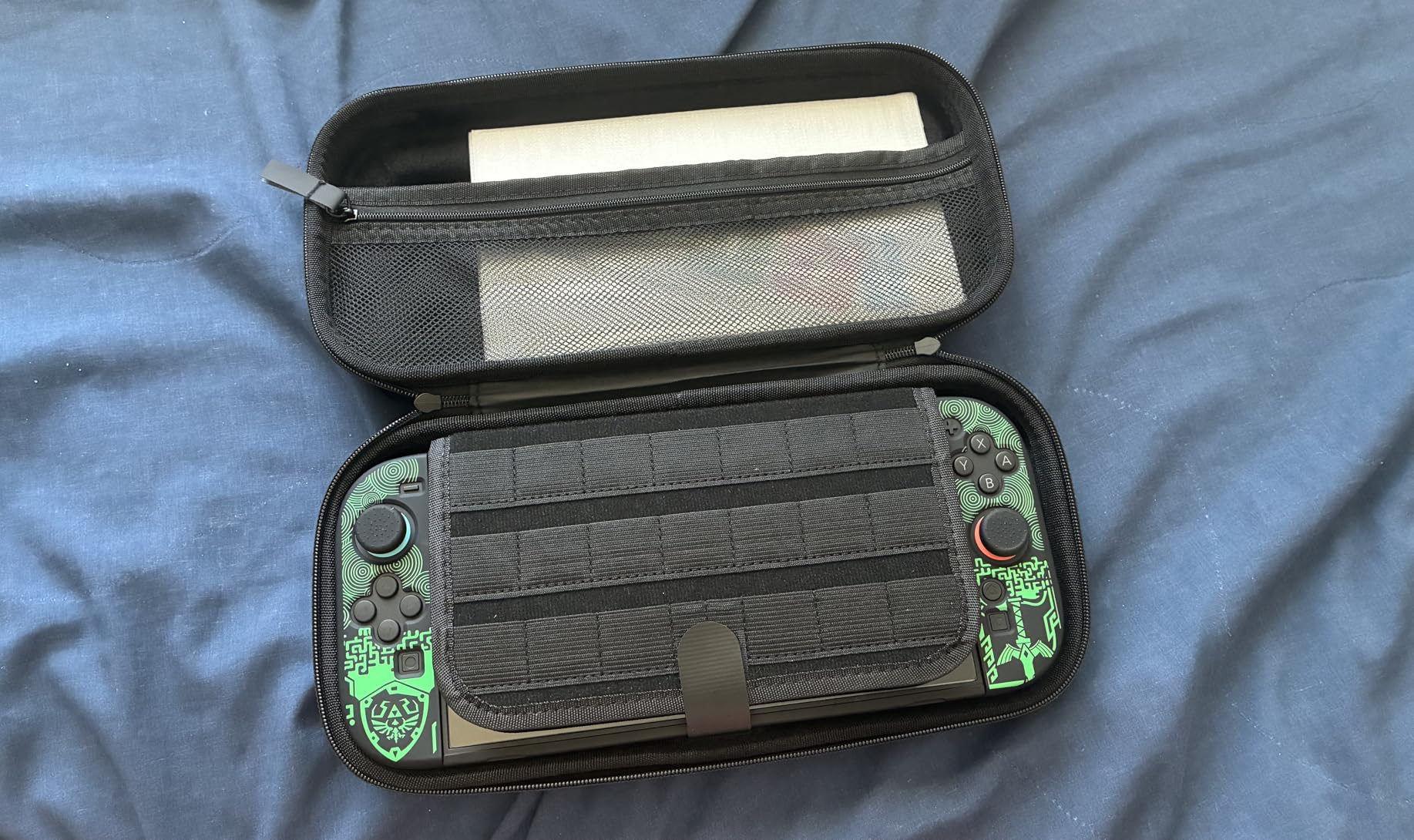 Orzly Carry Case Compatible with Nintendo Switch and New Switch OLED Console - Black Protective Hard Portable Travel Carry Case Shell Pouch with Pockets for Accessories and Games customer photo 1
