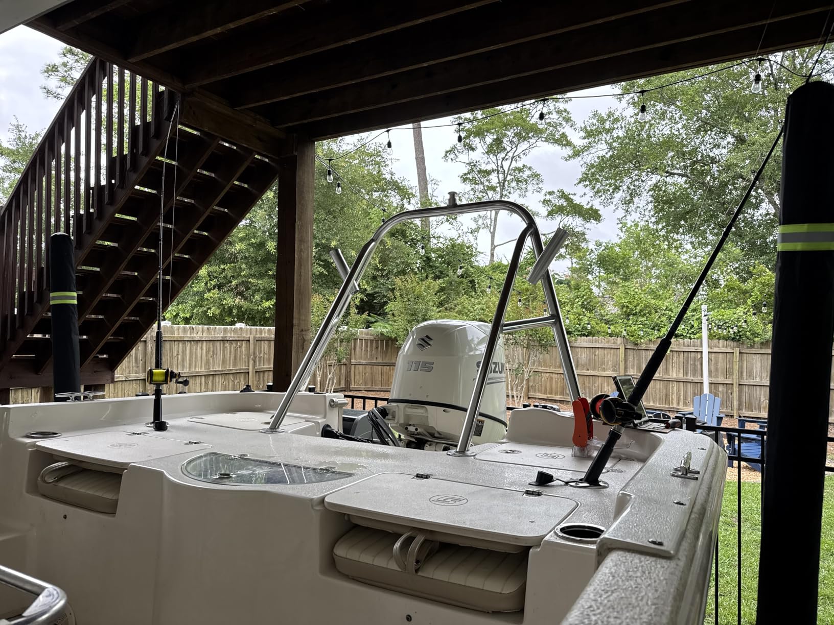 Hoffen 2Pcs Boat Stainless Steel Fishing Rod Holder Flush Mount 15/30/90 Degree with PVC Cap, Inner Tube and Gasket customer photo 1