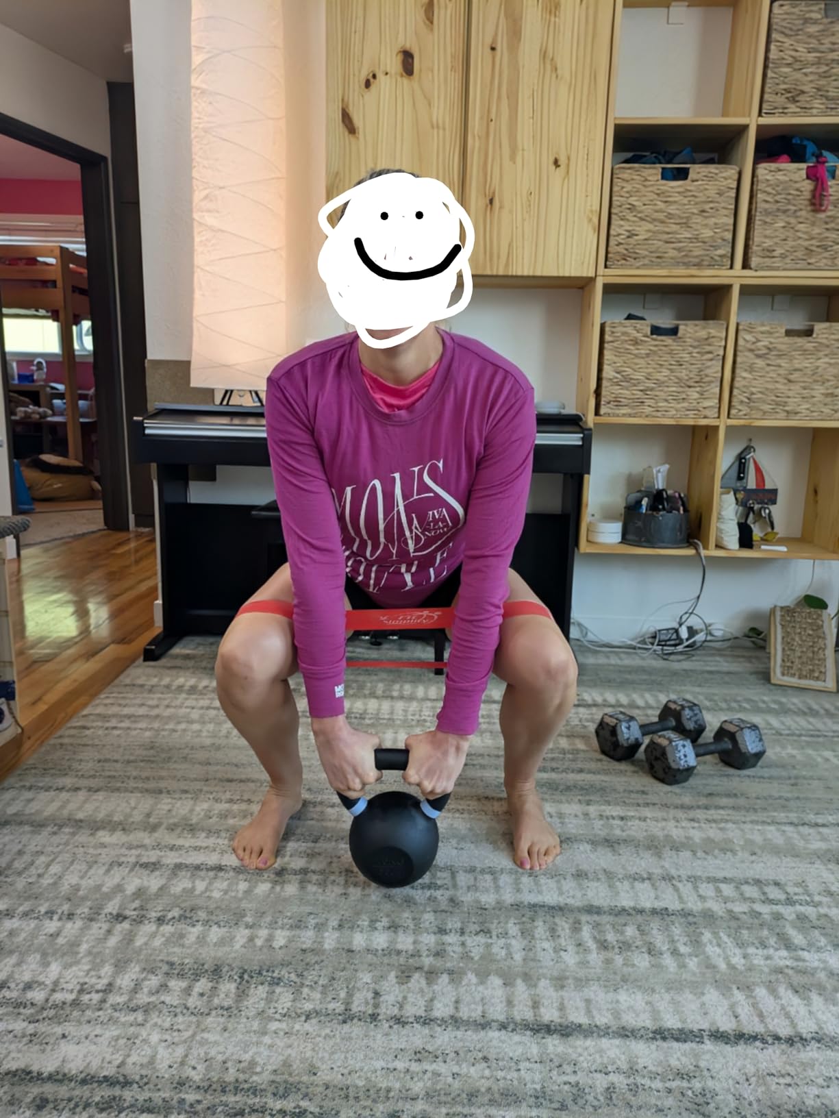 Yes4All Powder Coated Kettlebell, Cast Iron Core Kettlebells with Non-Slip Handle & Flat Bottom for Conditioning, Heavy Duty for Strength Training, 9lb to 71lb customer photo 2