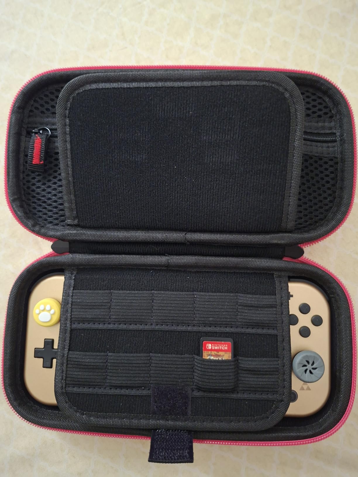 daydayup Switch Carrying Case Compatible with Nintendo Switch/Switch OLED, with 20 Games Cartridges Protective Hard Shell Travel Carrying Pouch for Console & Accessories Playstation Vita Case Black customer photo 2