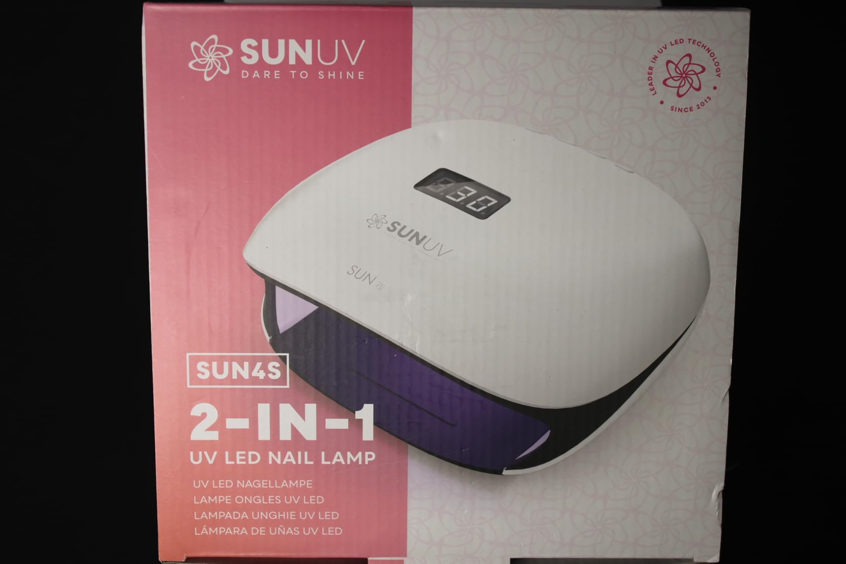 SUNUV UV LED Nail Lamp, UV Light for Nails Compatible with All Gel Polish, 36 LEDs with 4 Timer Settings, LCD Display for Home Salon SUN4 Black customer photo 1