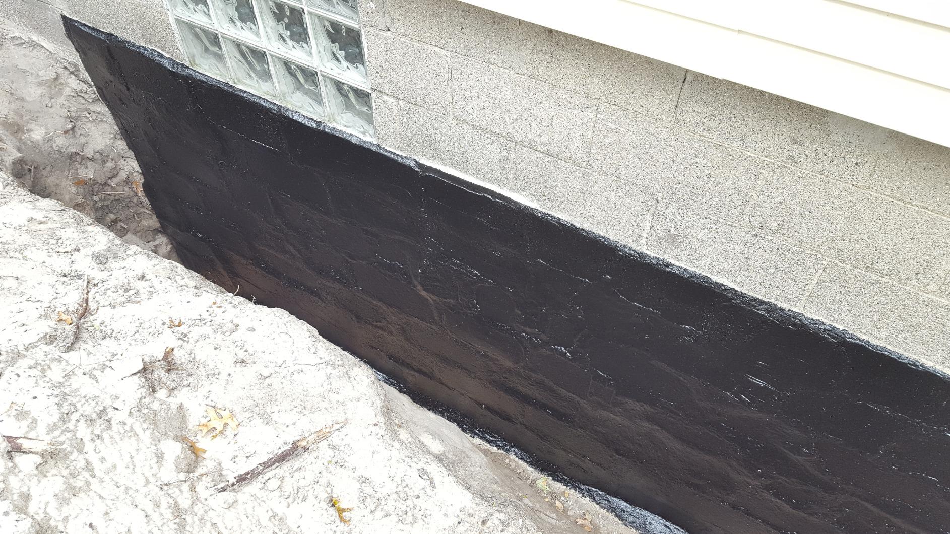 Liquid Rubber Basement and Foundation Repair Sealant - Waterproof Concrete Sealer & Crack Filler - Flexible Coating for Indoor & Outdoor Use - Waterproofing Paint - Black, 5 Gallon customer photo 2