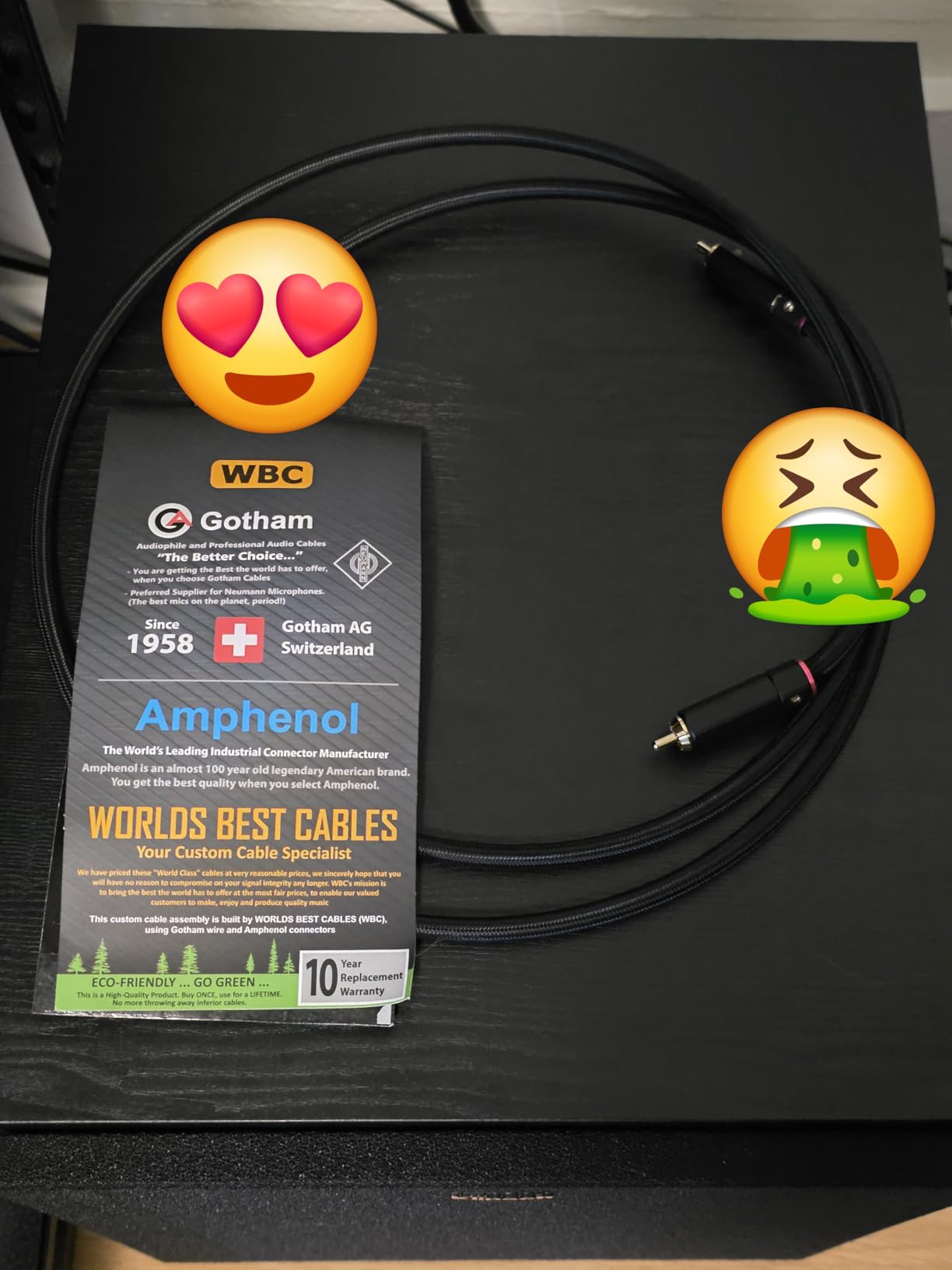 Monoprice Onix Series Digital Coaxial Audio/Video RCA Subwoofer CL2 Rated Cable, RG-6/U 75-ohm 3ft Black customer photo 1
