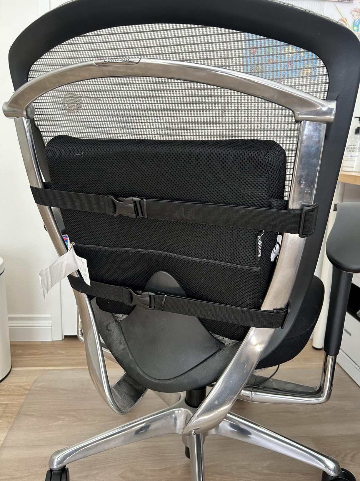 Samsonite Memory Foam Lumbar Support Pillow for Office Chair, Gaming Chair & Car Seat Automotive Use, Ergonomic Back Cushion customer photo 1