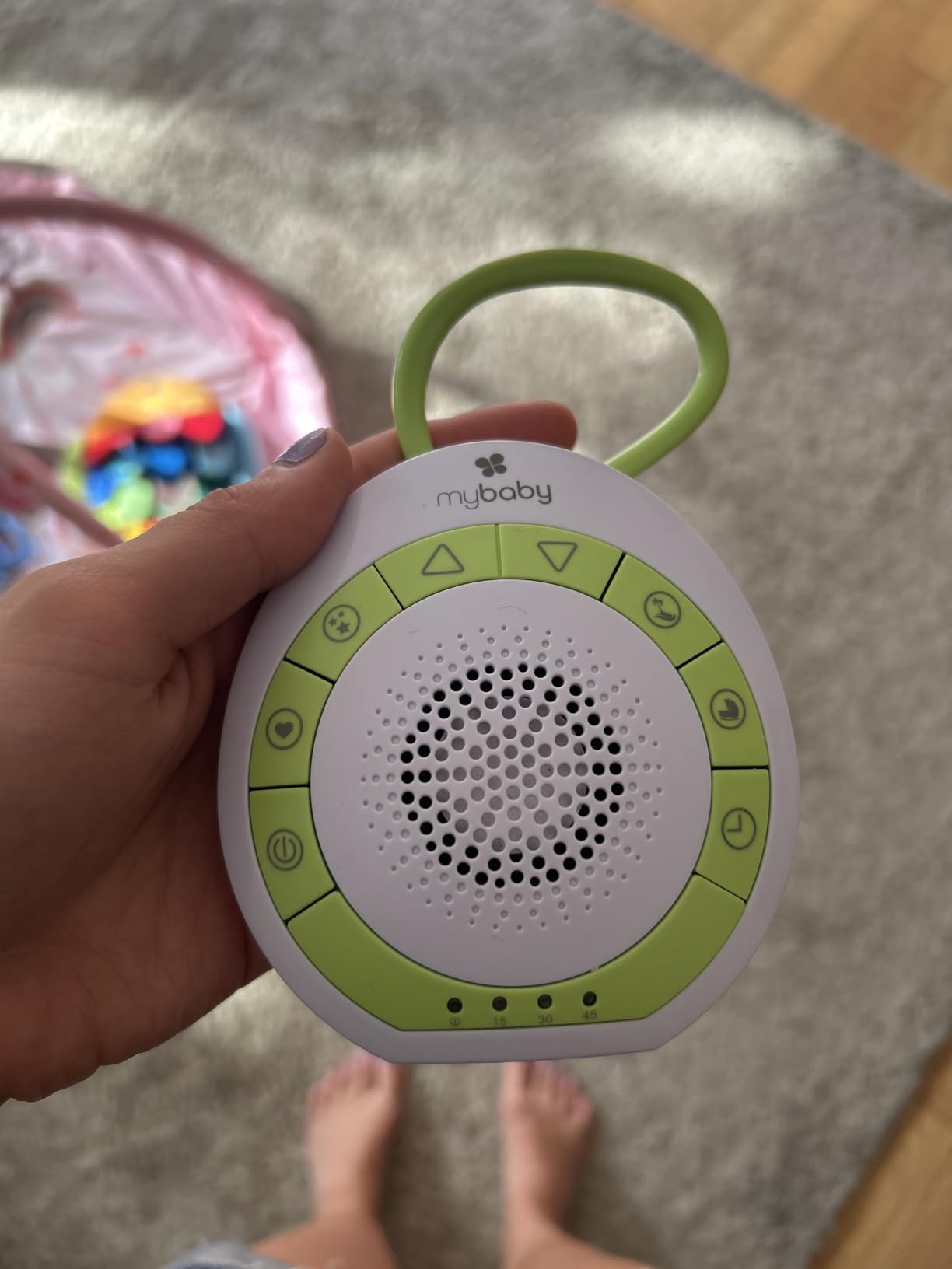 MyBaby Baby Sound Machine - White Noise Sound Machine for Baby, Travel, Nursery and On The Go - 4 Soothing Sounds, Integrated Clip, Small and Lightweight - Great for Baby Registry Gift customer photo 2