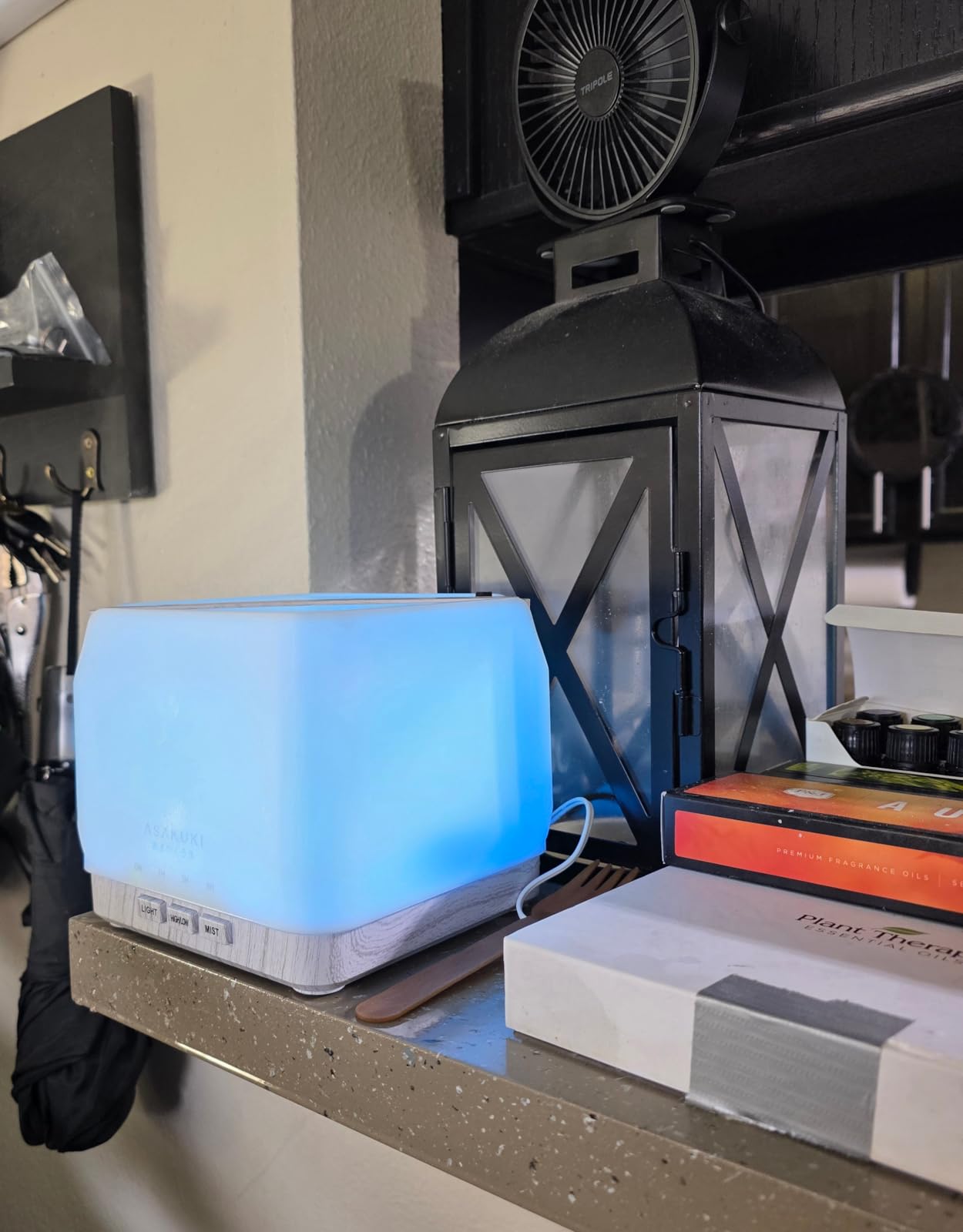 ASAKUKI Essential Oil Diffuser for Home, Large 700 ml Humidifier with Automatic Shut-Off, Scent Aromatherapy Diffuser with 7 LED Lights for Living Room, Kitchen, Bedroom, Hotel - Yellow customer photo 1