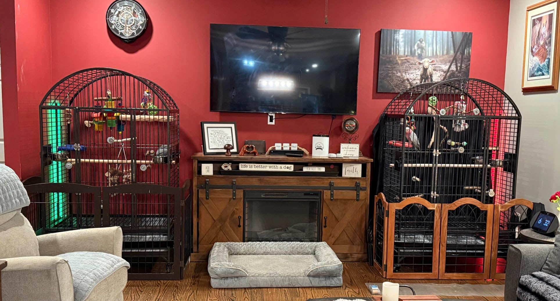 XX Large DomeTop Wrought Iron Bird Parrot Cage, 40