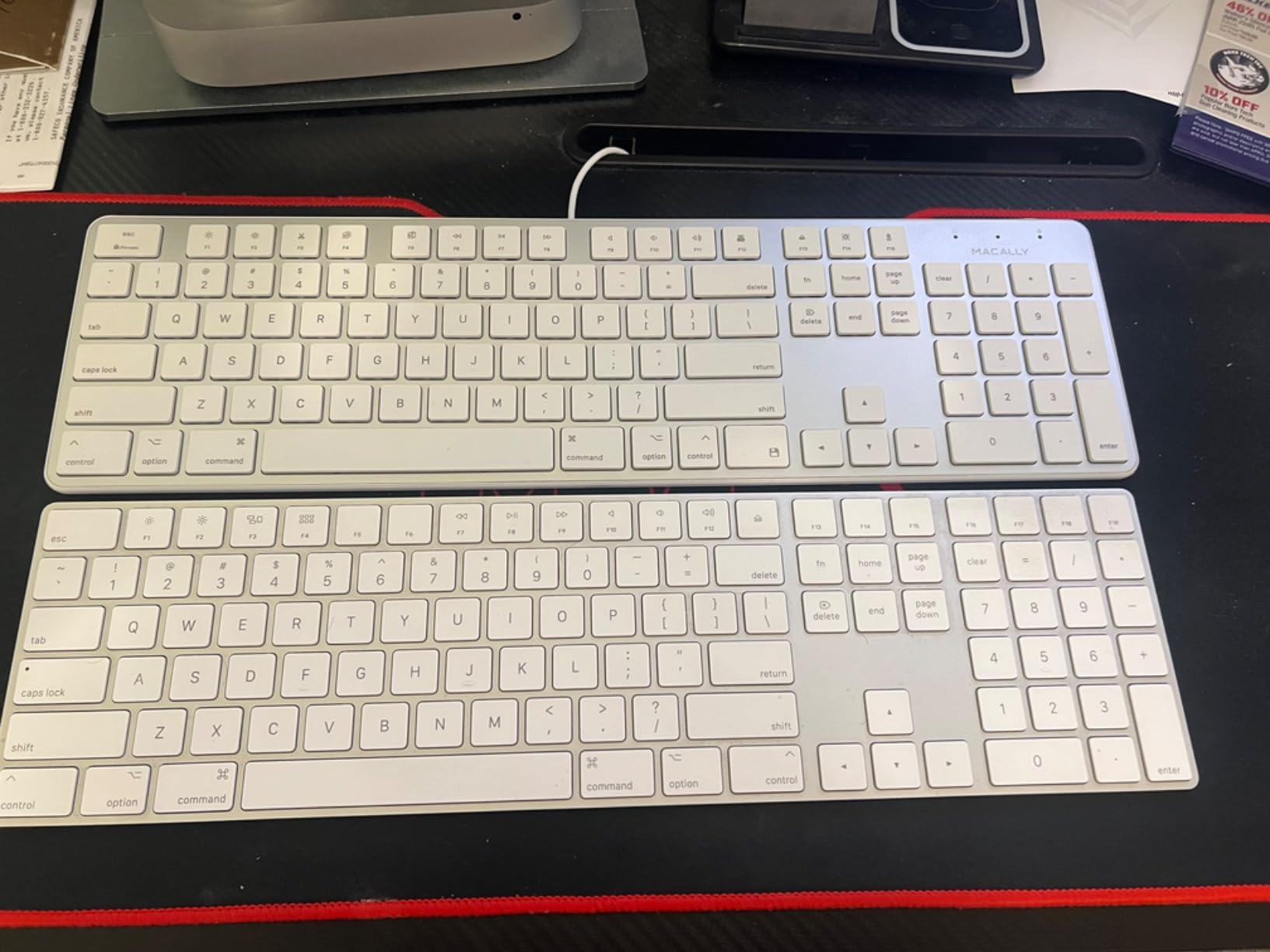 Macally Slim USB Wired Keyboard for Mac and Windows PC - Full Size 104 Key Layout & 16 Shortcut Keys - Scissor Keycaps for Smooth Typing - Mac Wired Keyboard with Numeric Keypad customer photo 2