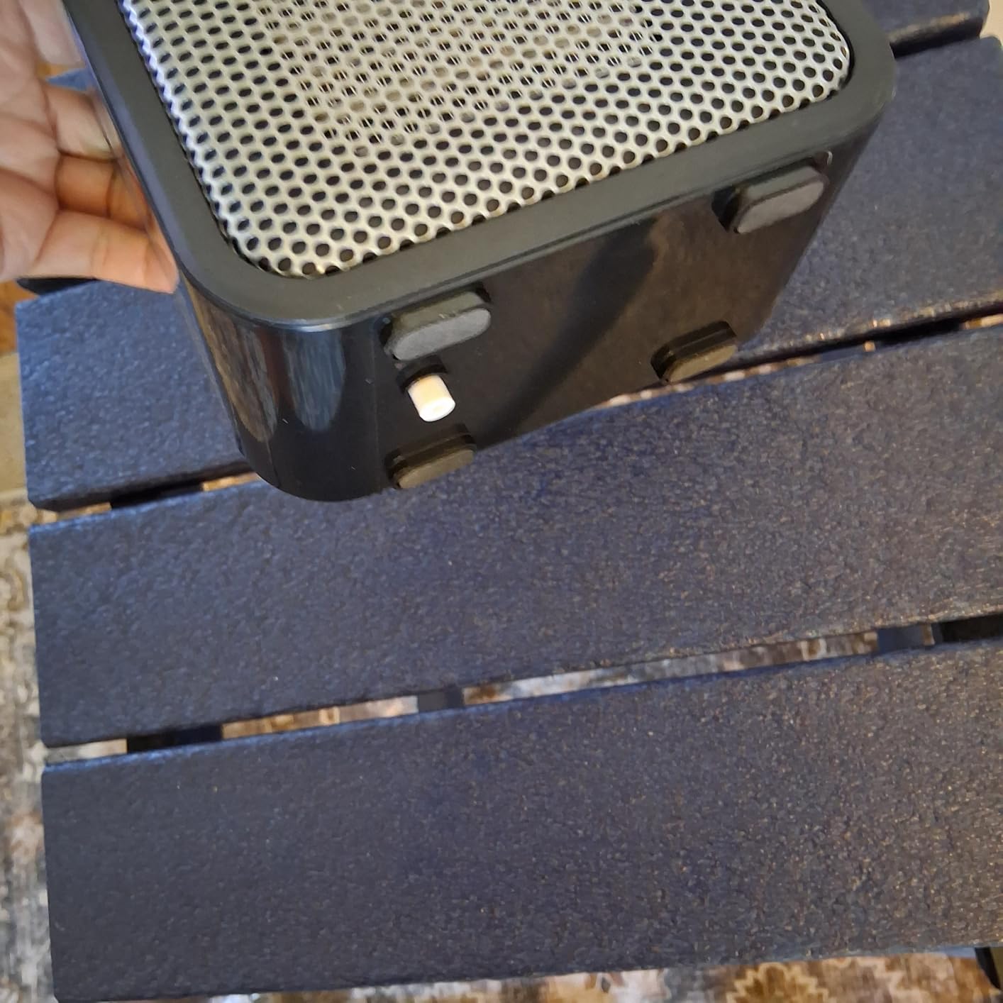 Amazon Basics Ceramic Space Heater, Portable Mini Heater for Office Desk, 500W, With Tip-Over Protection, Lightweight 1.4 lbs, White, 5.9