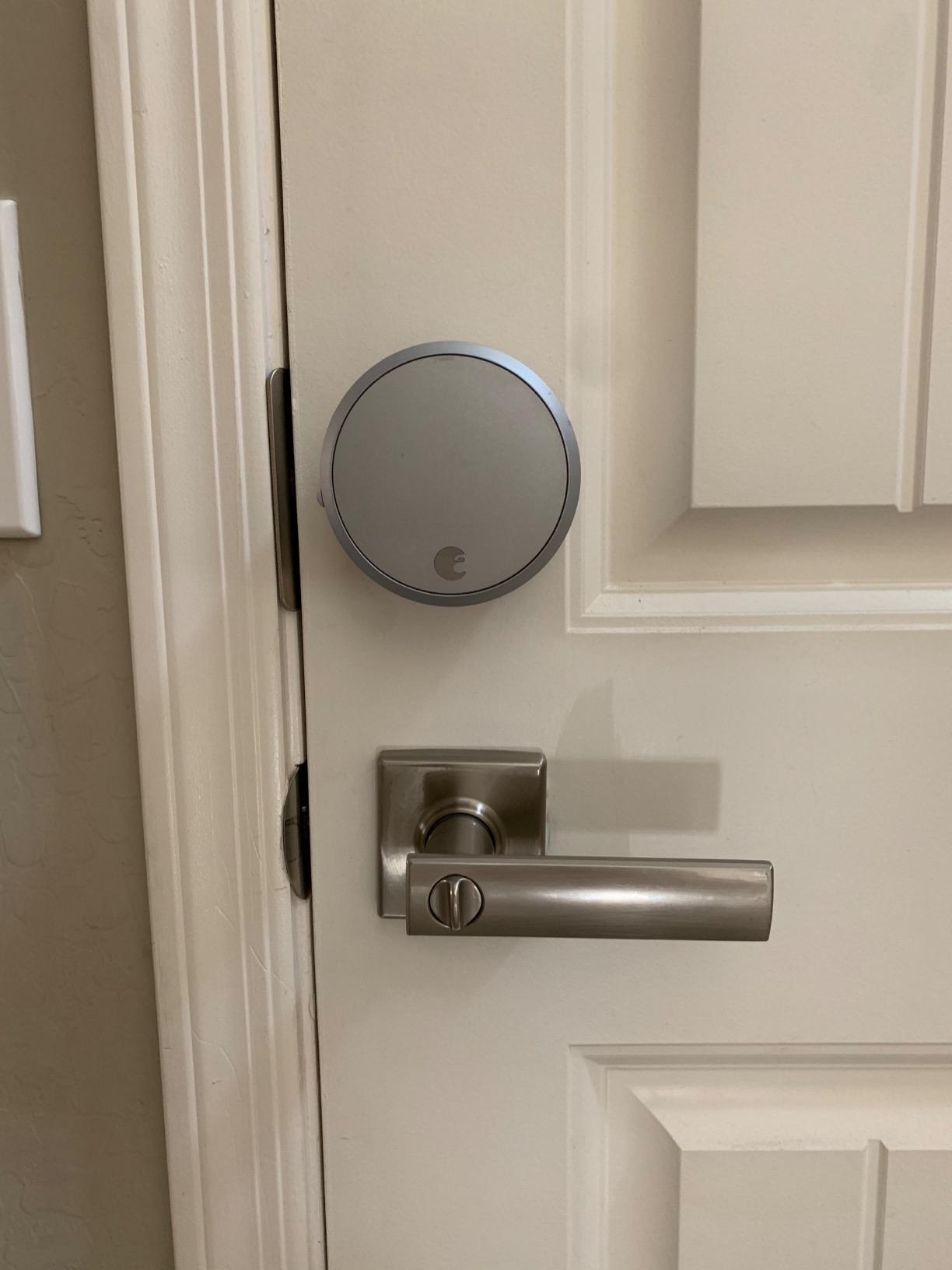 August Home Smart Lock Pro + Connect Hub - Wi-Fi Smart Lock for Keyless Entry - Works with Alexa, Google Assistant, and more - Silver customer photo 2