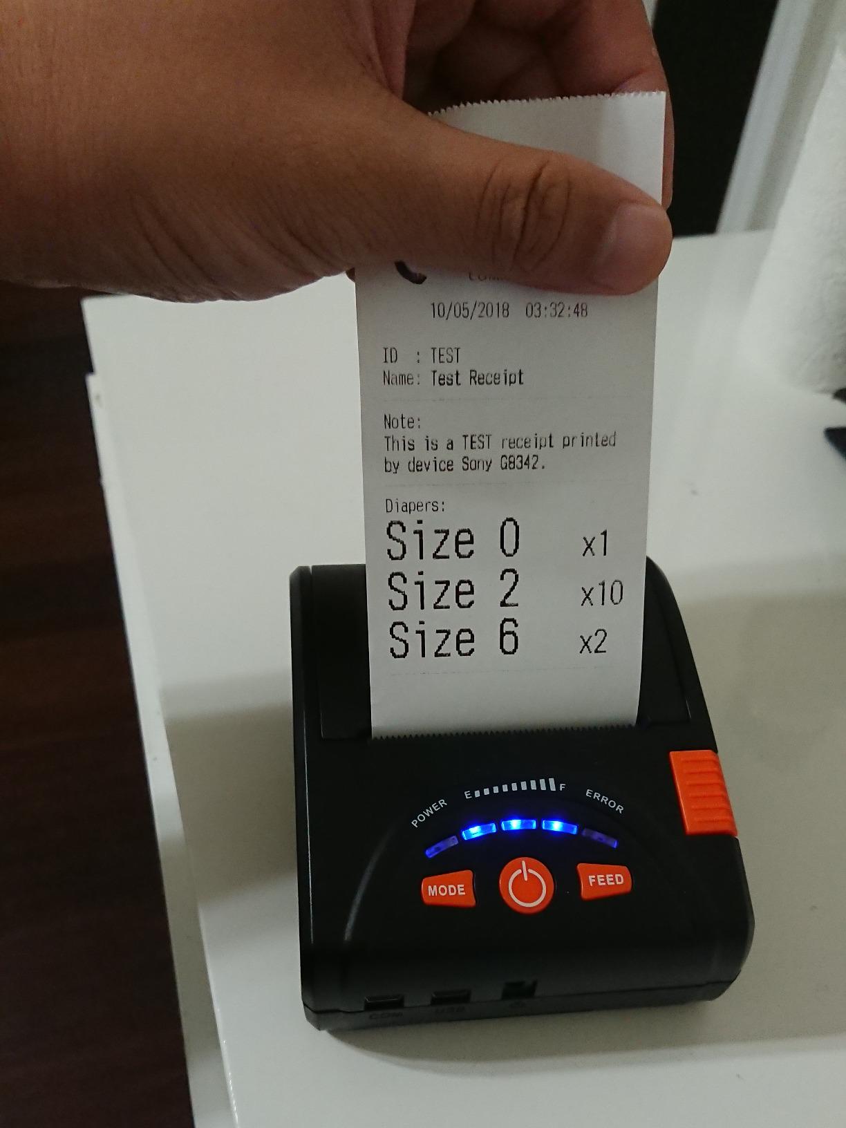 MUNBYN Bluetooth Receipt Printer, 58mm Mini Wireless POS Thermal Printer for Restaurant, Portable for Android/Windows customer photo 1