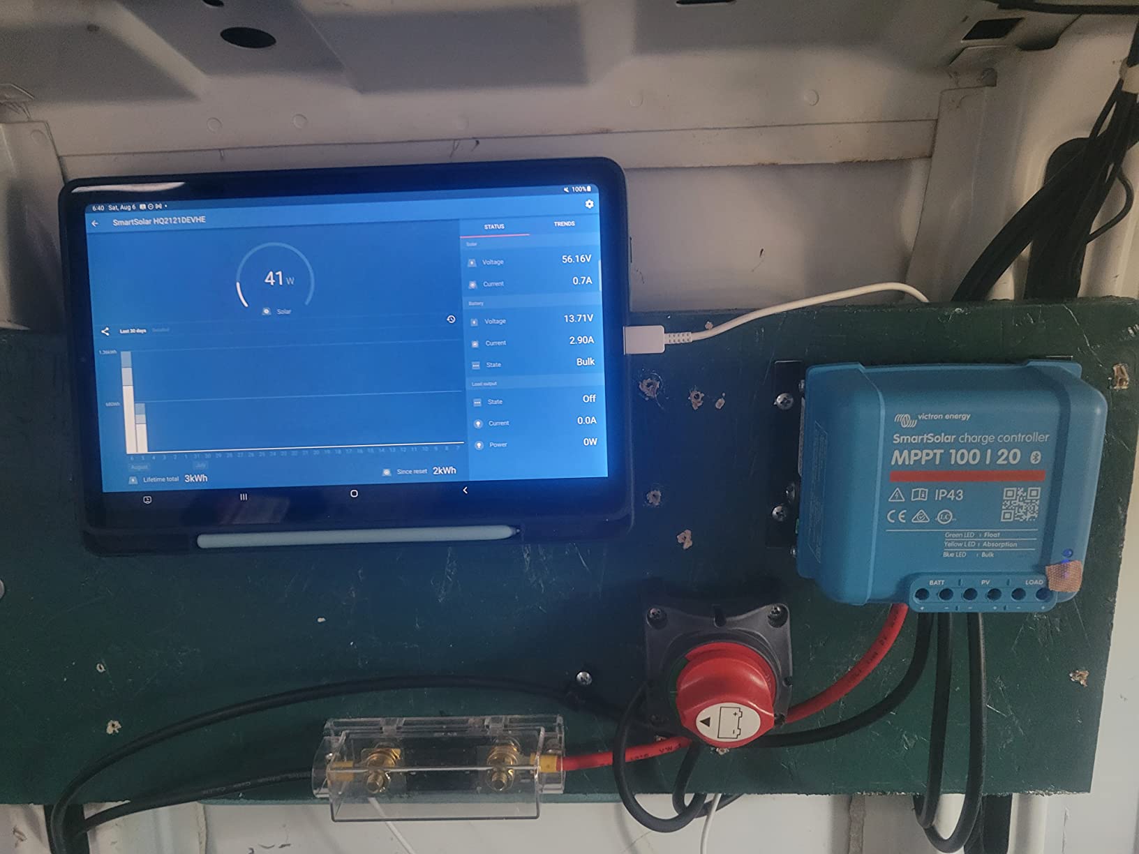 Victron Energy SmartSolar MPPT Solar Charge Controller (Bluetooth) - Charge Controllers for Solar Panels - 100V, 20 amp, 48-Volt customer photo 1