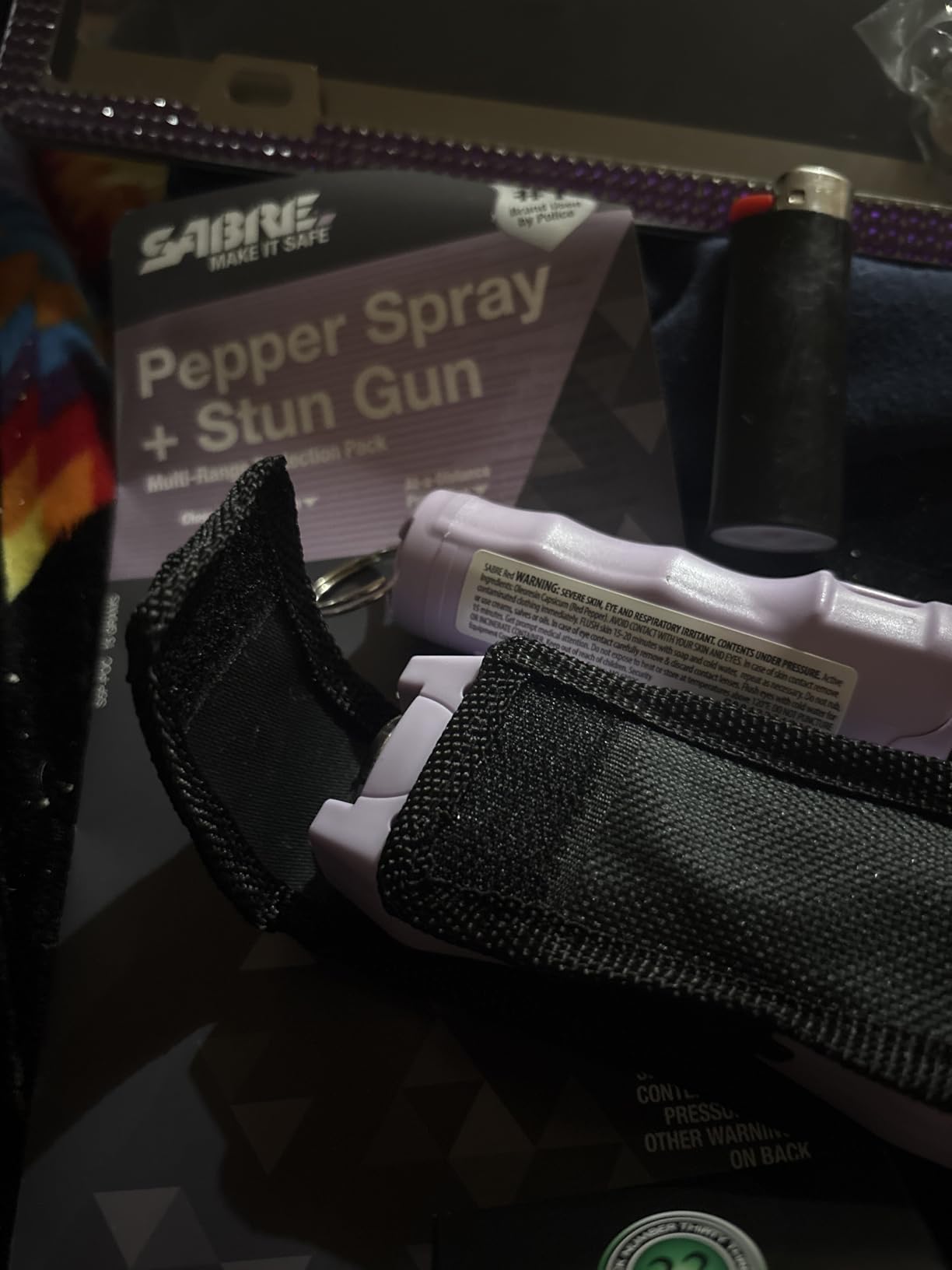 SABRE Pepper Spray & 2-in-1 Stun Gun with Flashlight, Self Defense Kit, Fast Flip Top Safety, Finger Grip for Better & Faster Aim, Painful 1.60 µC Charge, 120 Lumen LED Light, Rechargeable, 0.54 fl oz customer photo 1