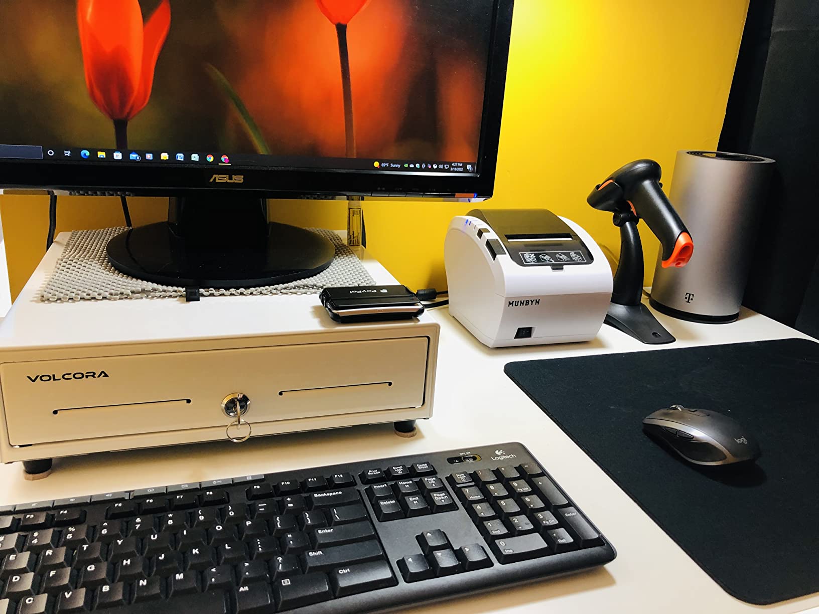 MUNBYN Receipt Printer, Thermal Receipt Printer Works with Windows Mac Chromebook Linux Cash Drawer, USB/Ethernet Port 80mm Printer for POS, High-Speed Auto-Cutter Wall Mount, ESC/POS, ITPP047 customer photo 2