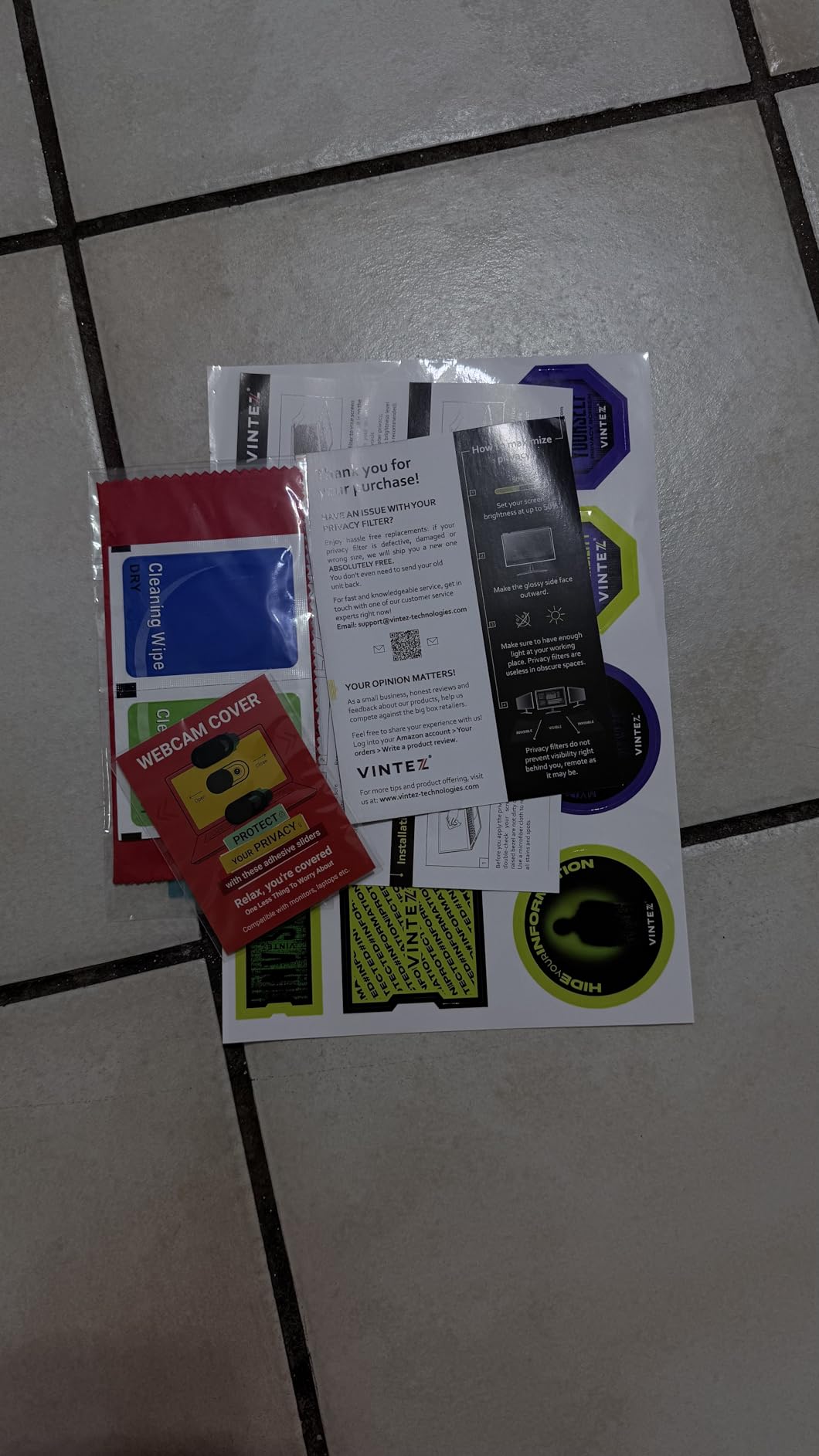 VINTEZ 27 Inch 16:9 Privacy Screen for Computer Monitor and Laptop - Anti Glare Protector Film Blue Light Filter Eye Protection - Computer Screen Privacy Shield customer photo 2