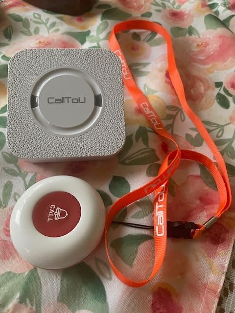 CallToU Caregiver Pager Wireless Call Button Nurse Alert System 500+ Feet for Home/Elderly/Patient/Disabled 1 Plugin Receiver 1 Waterproof Transmitter customer photo 2