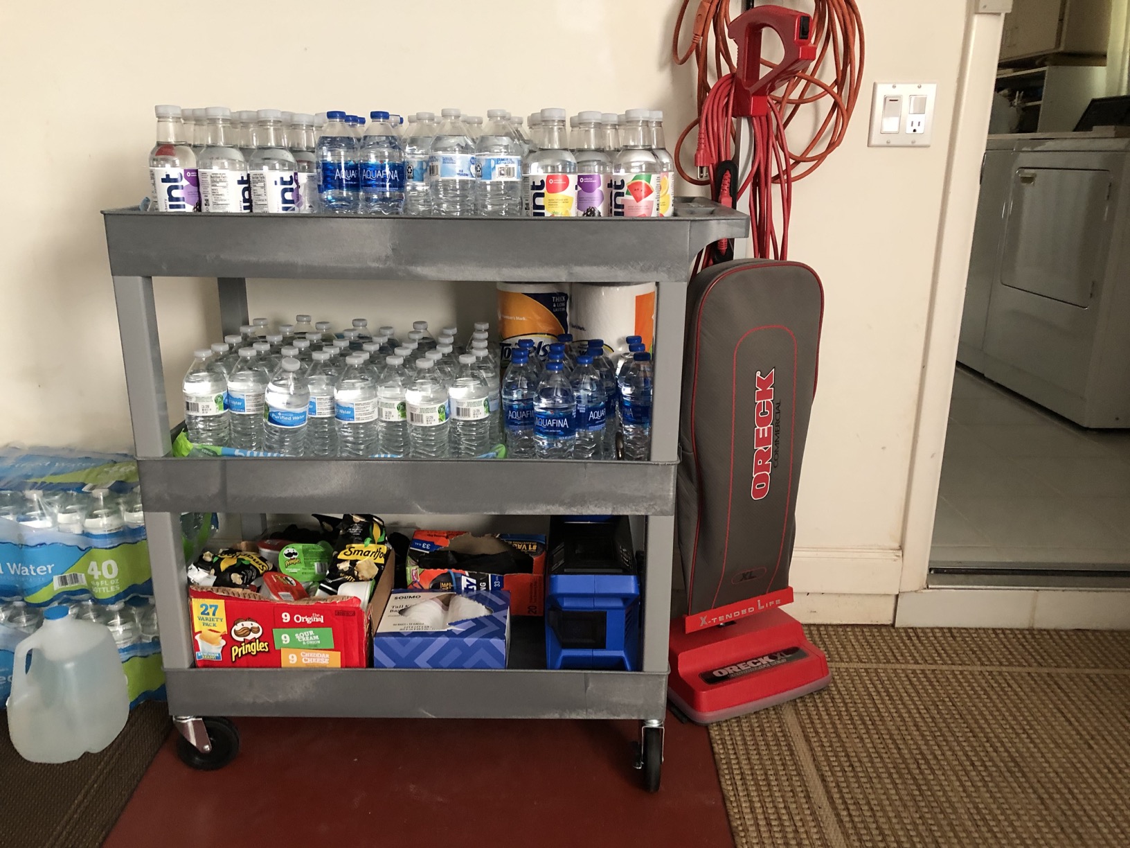 Tubstr 3-Tier Rolling Utility Cart with Wheels | Supports 300 lbs. Total | Heavy-Duty Capacity for Garage Storage, Office Spaces, & Kitchen Use | Durable Tool Cart with Locking Wheels (Black, 32 x 18) customer photo 2