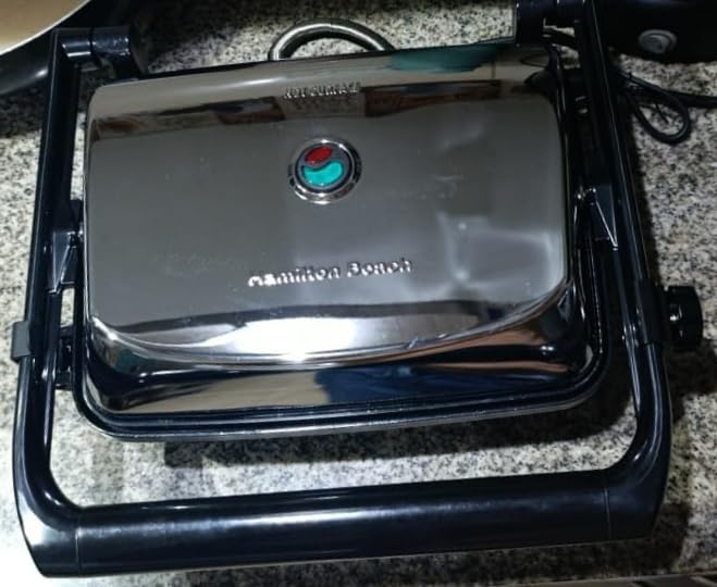 Hamilton Beach Panini Press, Sandwich Maker & Electric Indoor Grill, Upright Storage, PFAS-Free Nonstick Easy Clean Grids, Stainless Steel (25410) customer photo 2