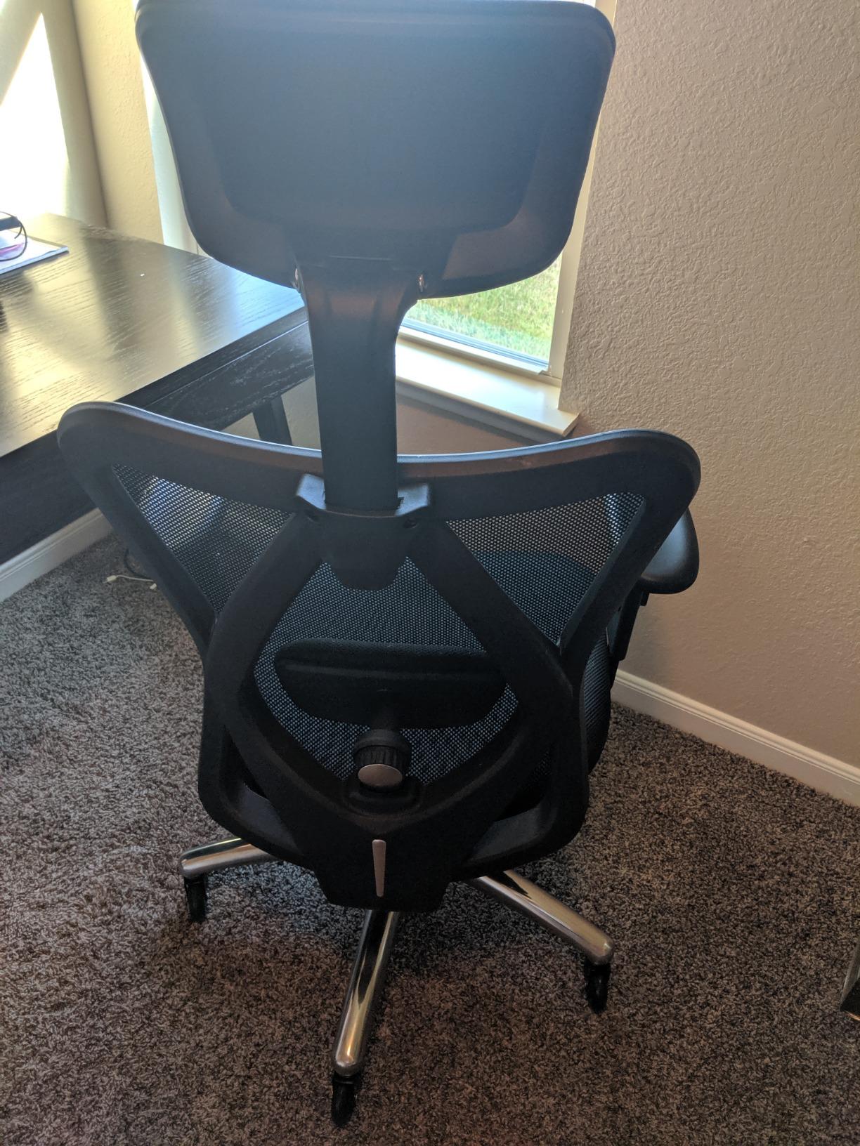 Duramont Ergonomic Office Chair with Rollerblade Wheels - High Back Breathable Mesh Desk Chair, 4D Lumbar Support, Memory Foam Seat, Adjustable Headrest and Armrests, Reclines, Black customer photo 2